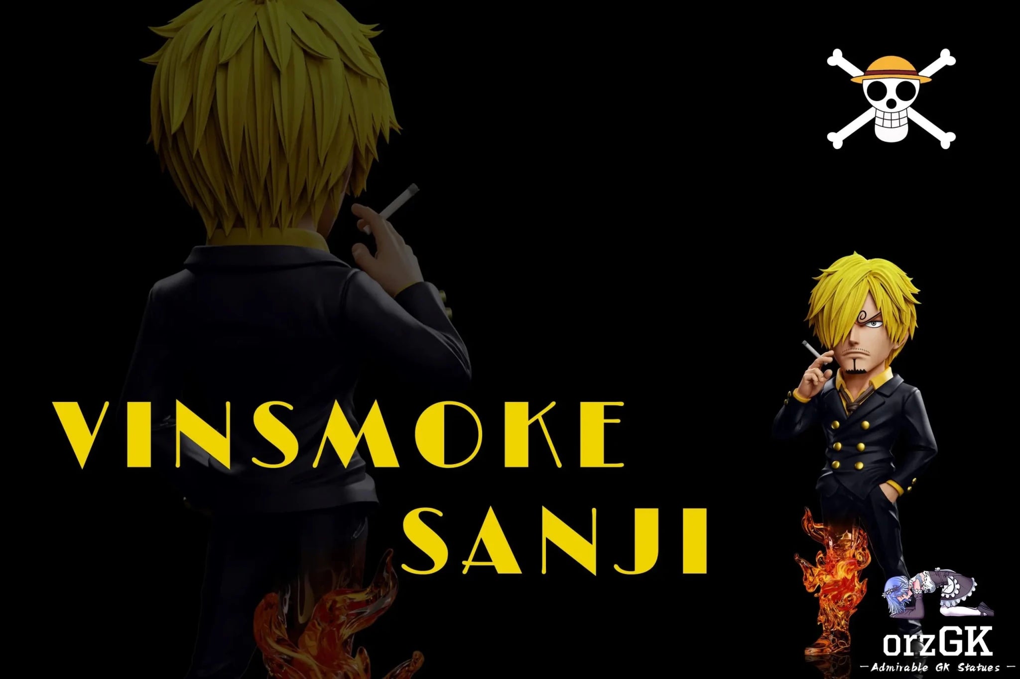 A+ Studio - One Piece Fish man Island Vinsmoke Sanji resin statue Navy Toys anime figure