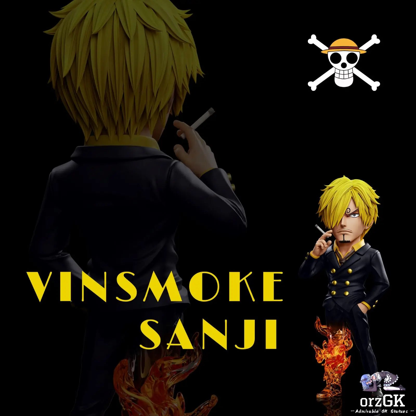 A+ Studio - One Piece Fish man Island Vinsmoke Sanji resin statue Navy Toys anime figure