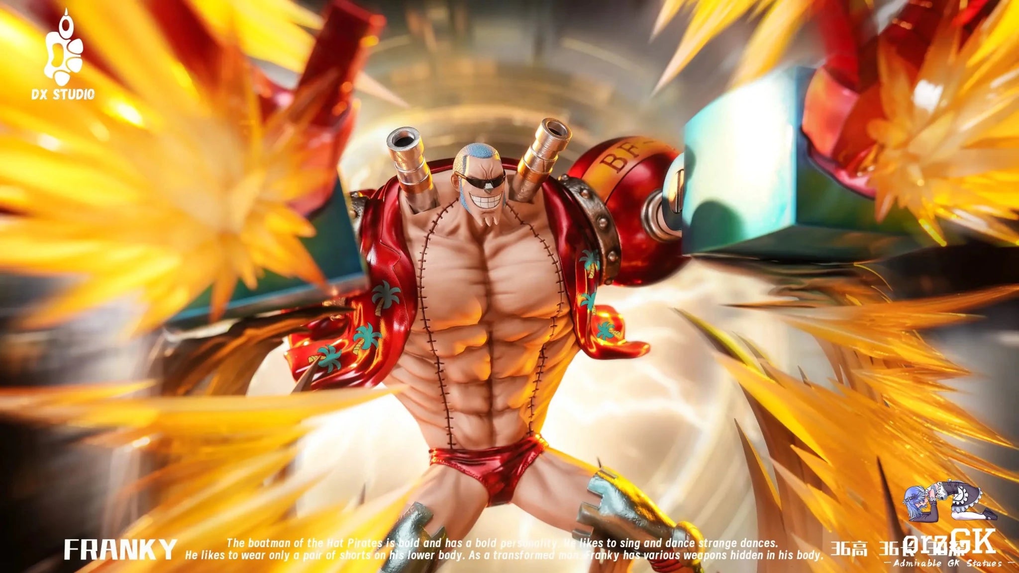 DX Studio - One Piece Franky resin statue Navy Toys anime figure