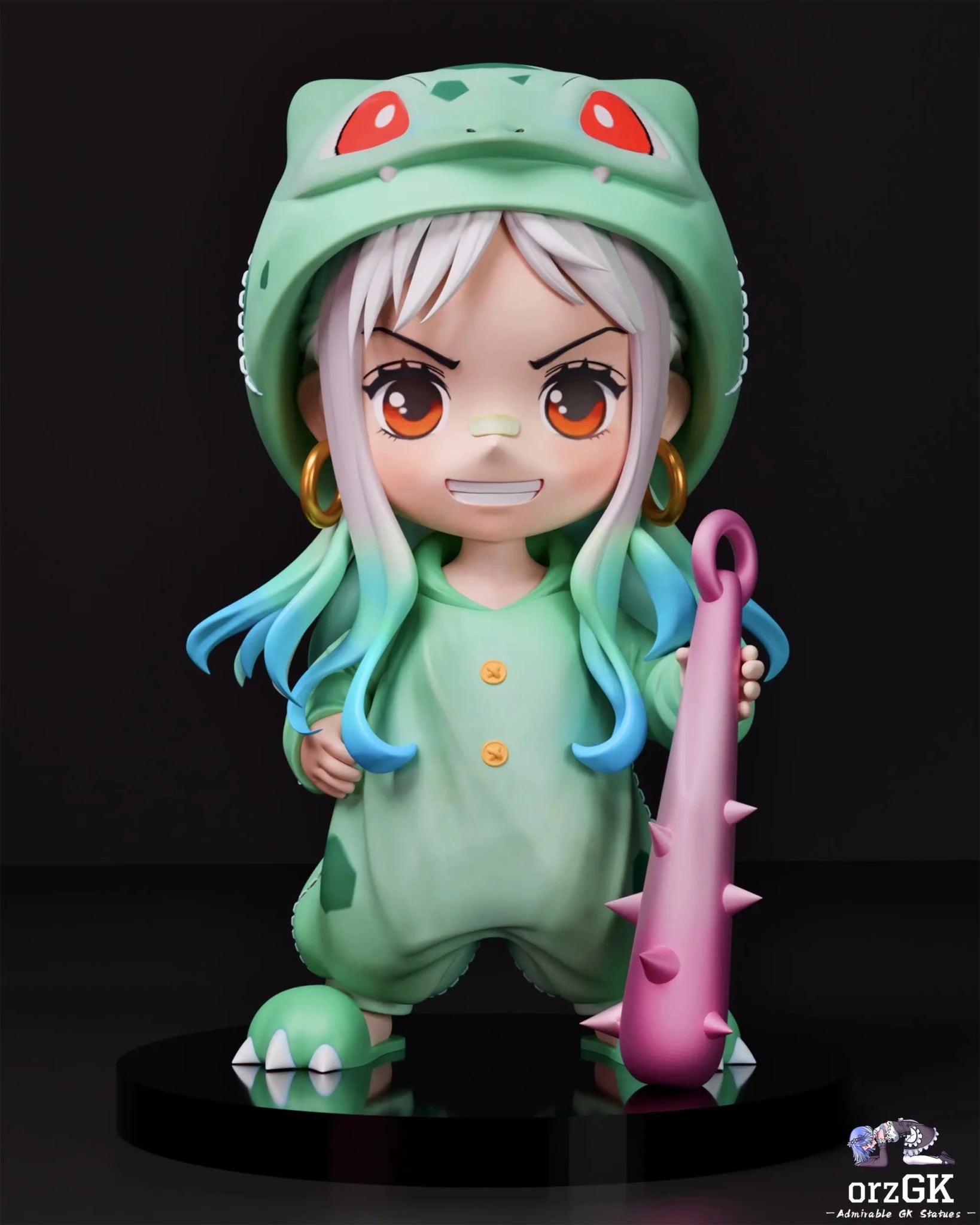 Super Guai Studio - One Piece Yamato cos Bulbasaur resin statue Navy Toys anime figure