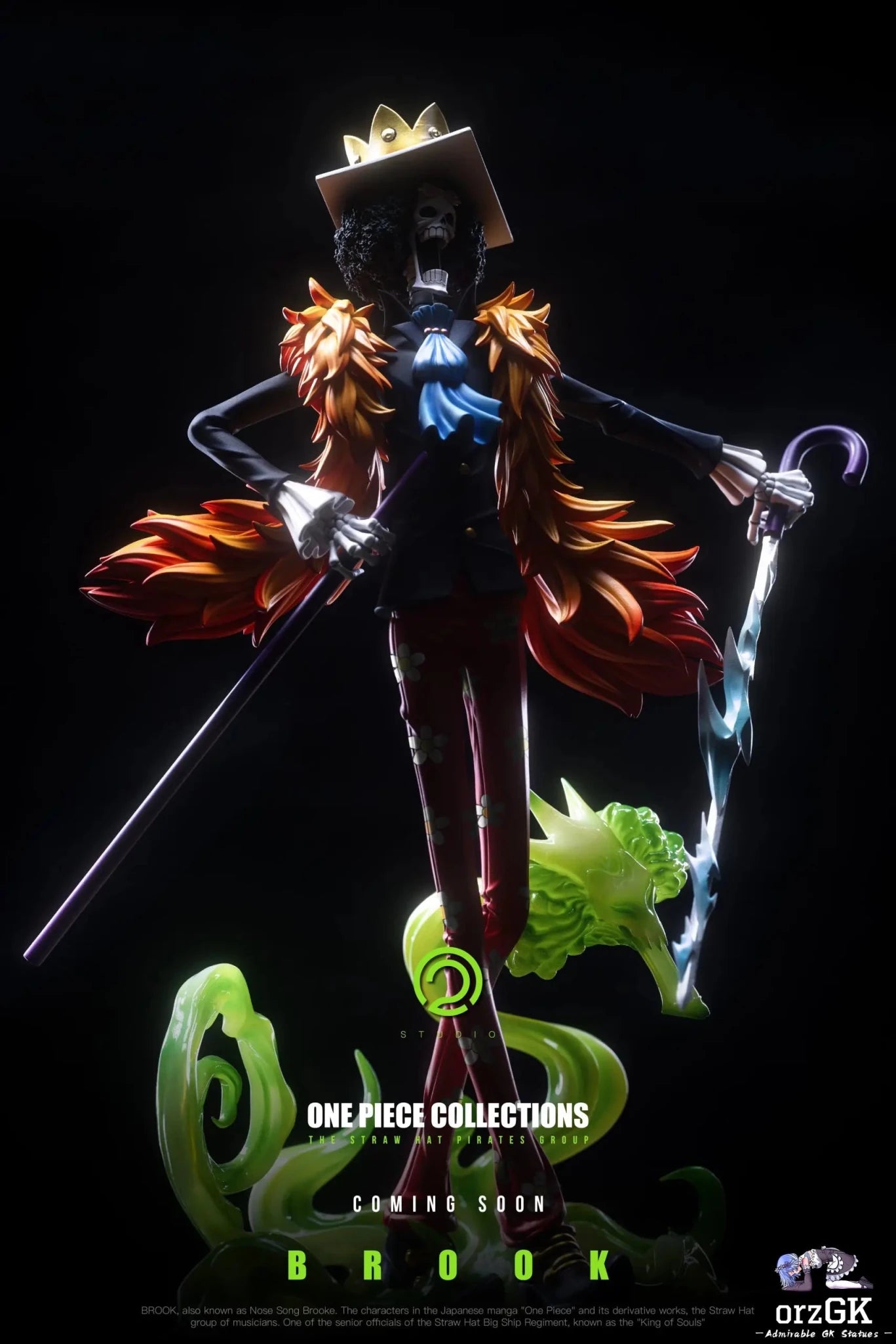 C2 Studio - One Piece Straw Hat Pirates 5 Brook resin statue Navy Toys anime figure