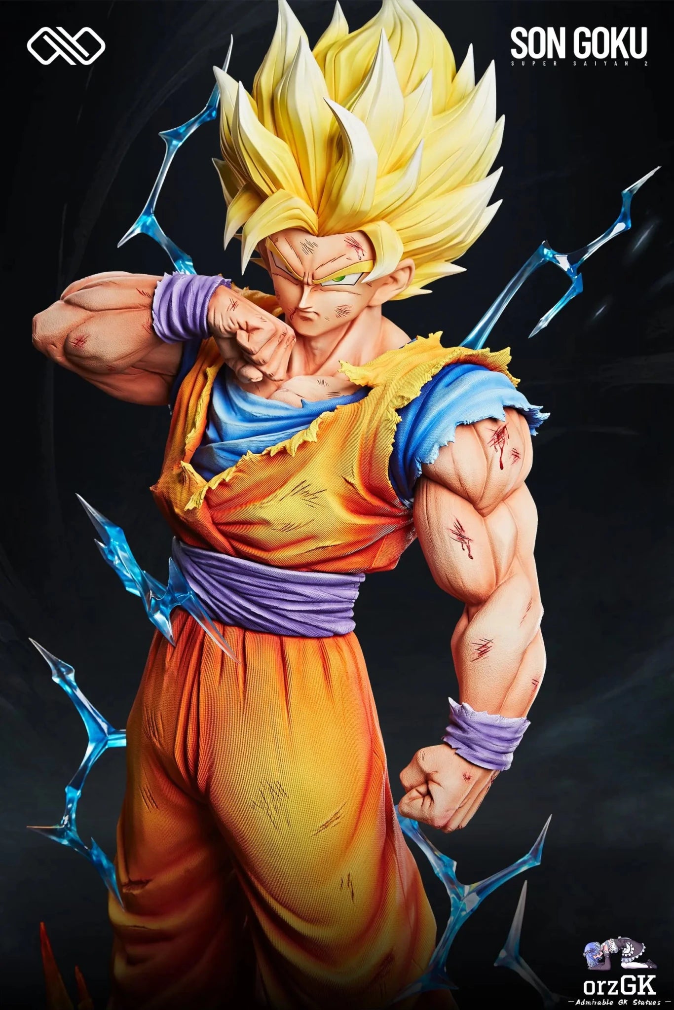 Infinite Studio - Dragon Ball Super Saiyan 2 Goku resin statue Navy Toys anime figure
