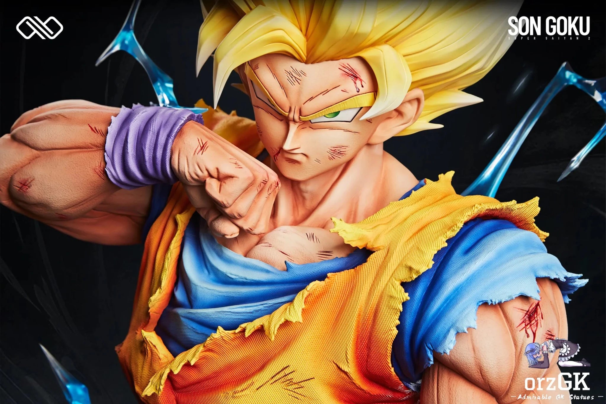 Infinite Studio - Dragon Ball Super Saiyan 2 Goku resin statue Navy Toys anime figure