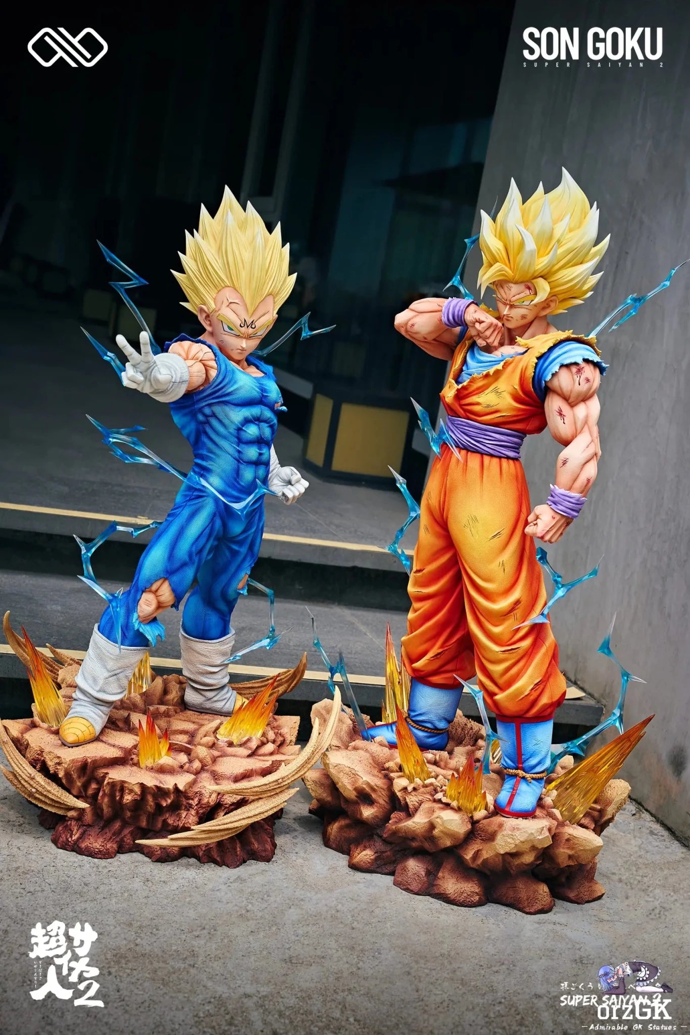 Infinite Studio - Dragon Ball Super Saiyan 2 Goku resin statue Navy Toys anime figure