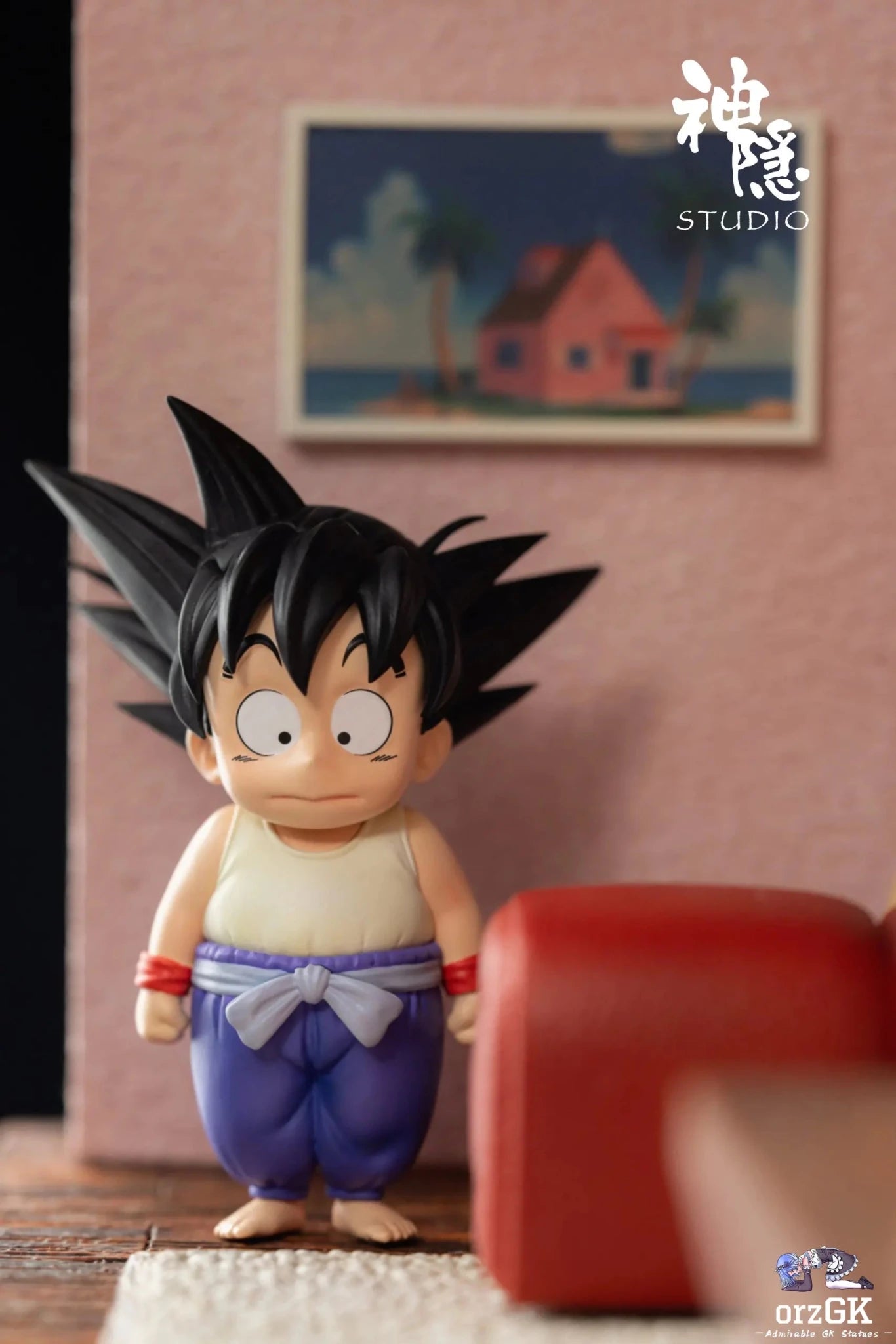 Shen Yin Studio - Dragon Ball Food Series Kame House is open for dinner Son Goku & Master Roshi & Launch & Kuririn resin statue Navy Toys anime figure