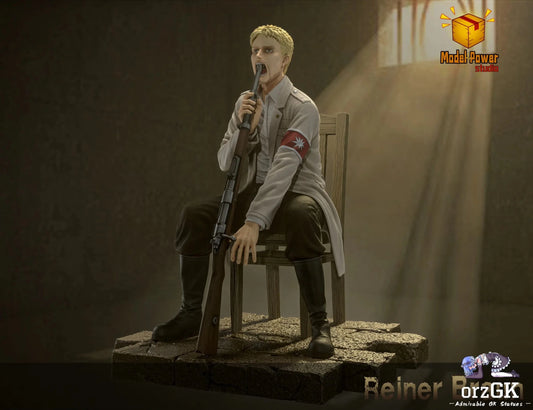 Model Power Studio - Attack on Titan Despairing Reiner Braun resin statue Navy Toys anime figure