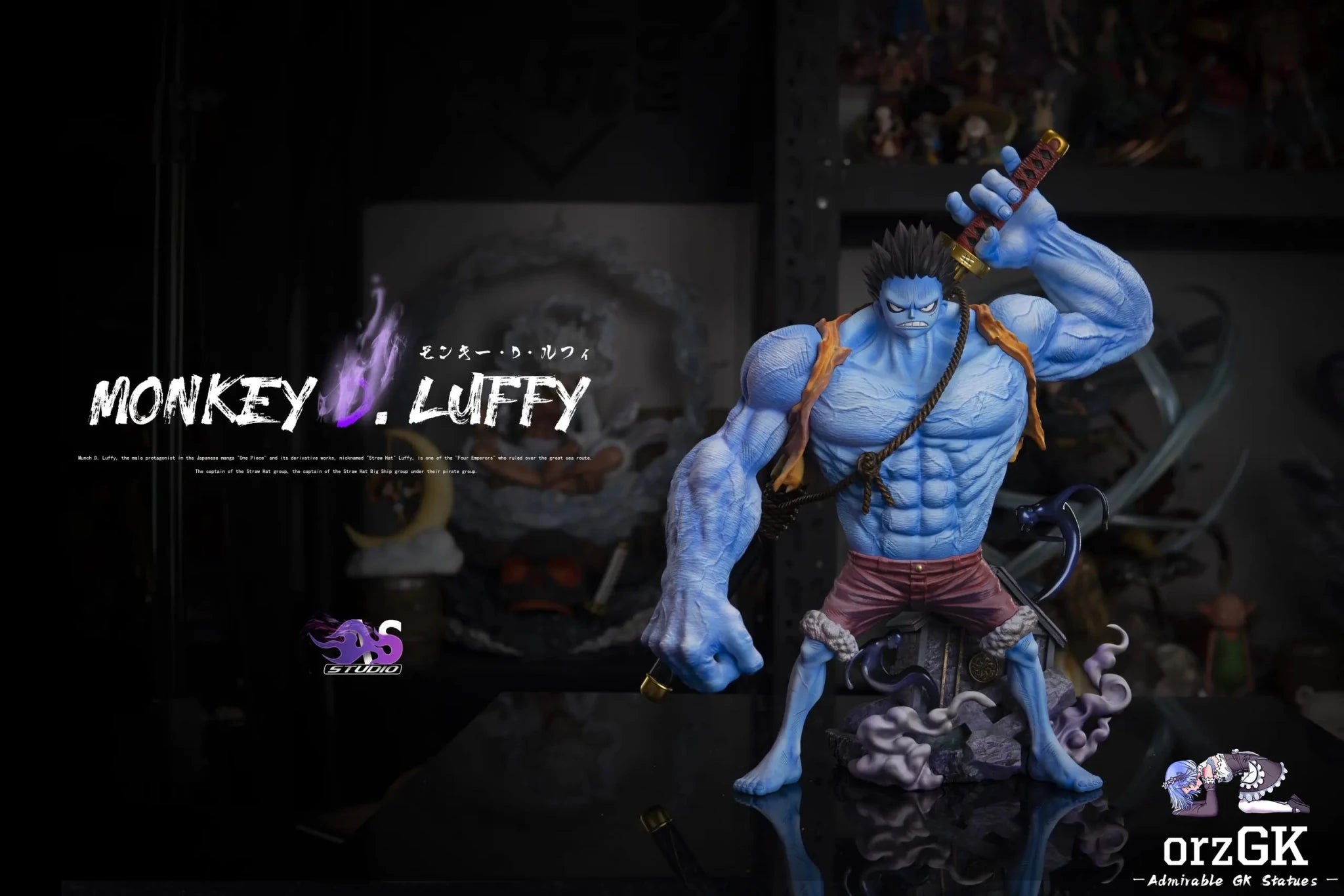As Studio - One Piece Nightmare Monkey D. Luffy resin statue Navy Toys anime figure