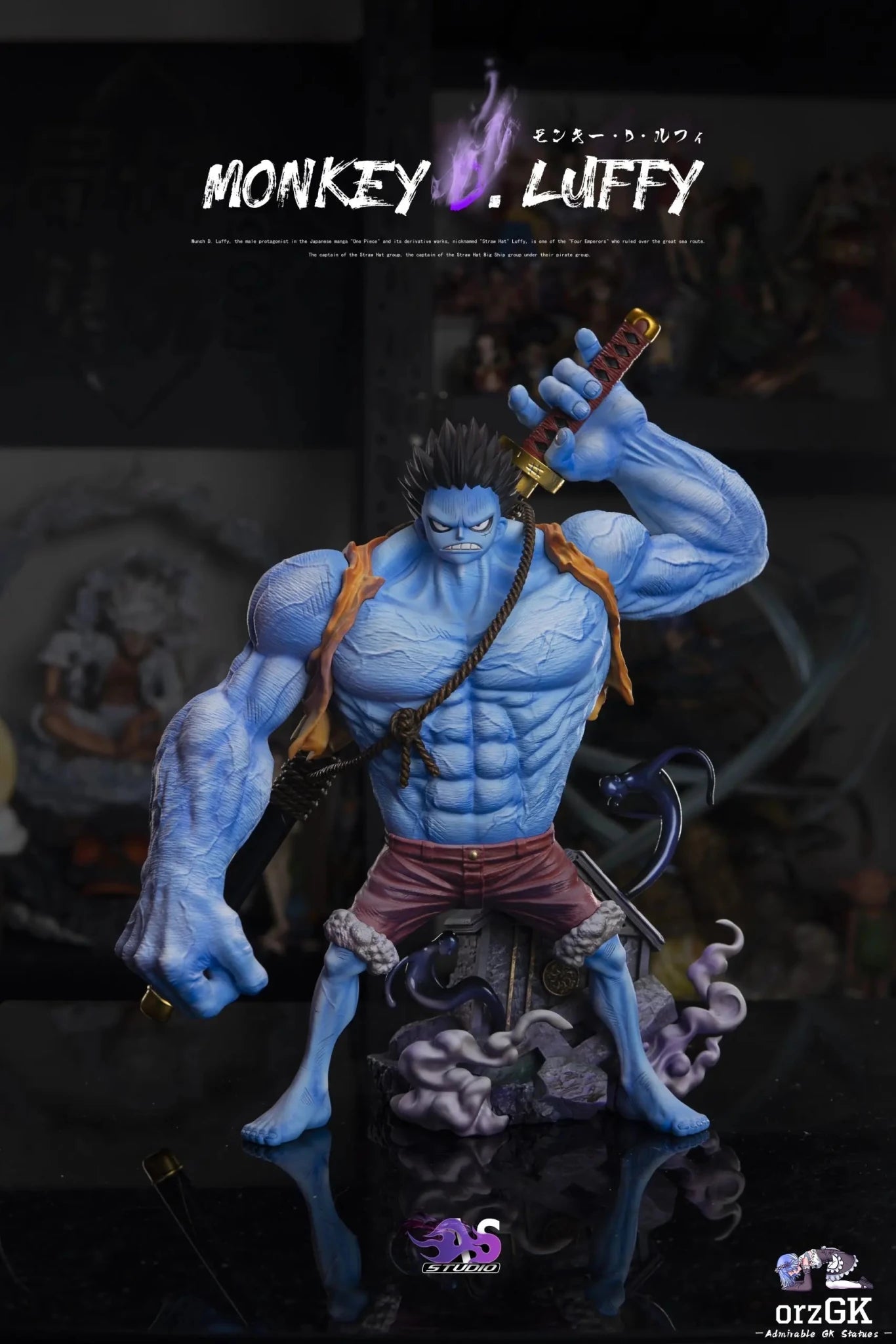 As Studio - One Piece Nightmare Monkey D. Luffy resin statue Navy Toys anime figure
