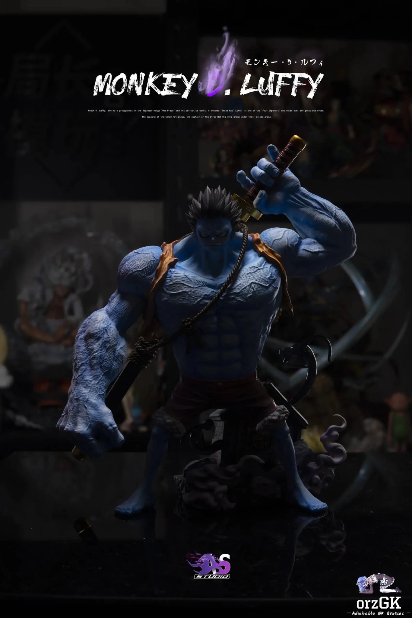 As Studio - One Piece Nightmare Monkey D. Luffy resin statue Navy Toys anime figure