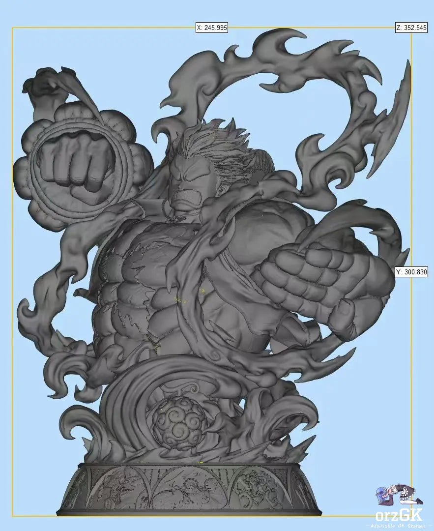 UNO Studio - One Piece 1/4 Gear fourth Luffy resin statue Navy Toys anime figure