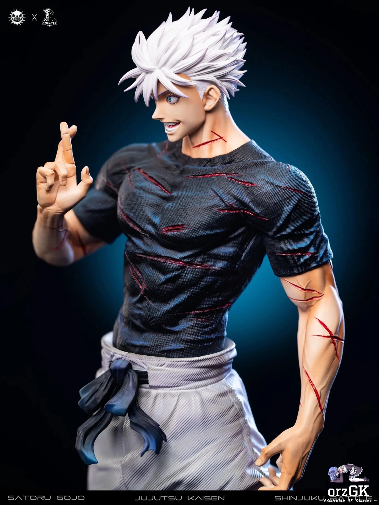 ZanyJoke Studio & Temple Studio - Jujutsu Kaisen S01 Gojo Satoru, the Battle of the Demon Realm Shinjuku resin statue Navy Toys anime figure
