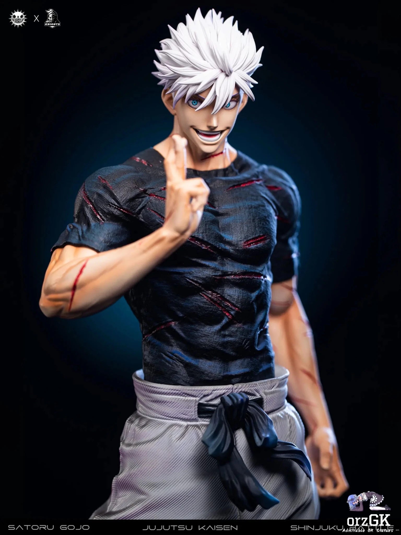 ZanyJoke Studio & Temple Studio - Jujutsu Kaisen S01 Gojo Satoru, the Battle of the Demon Realm Shinjuku resin statue Navy Toys anime figure