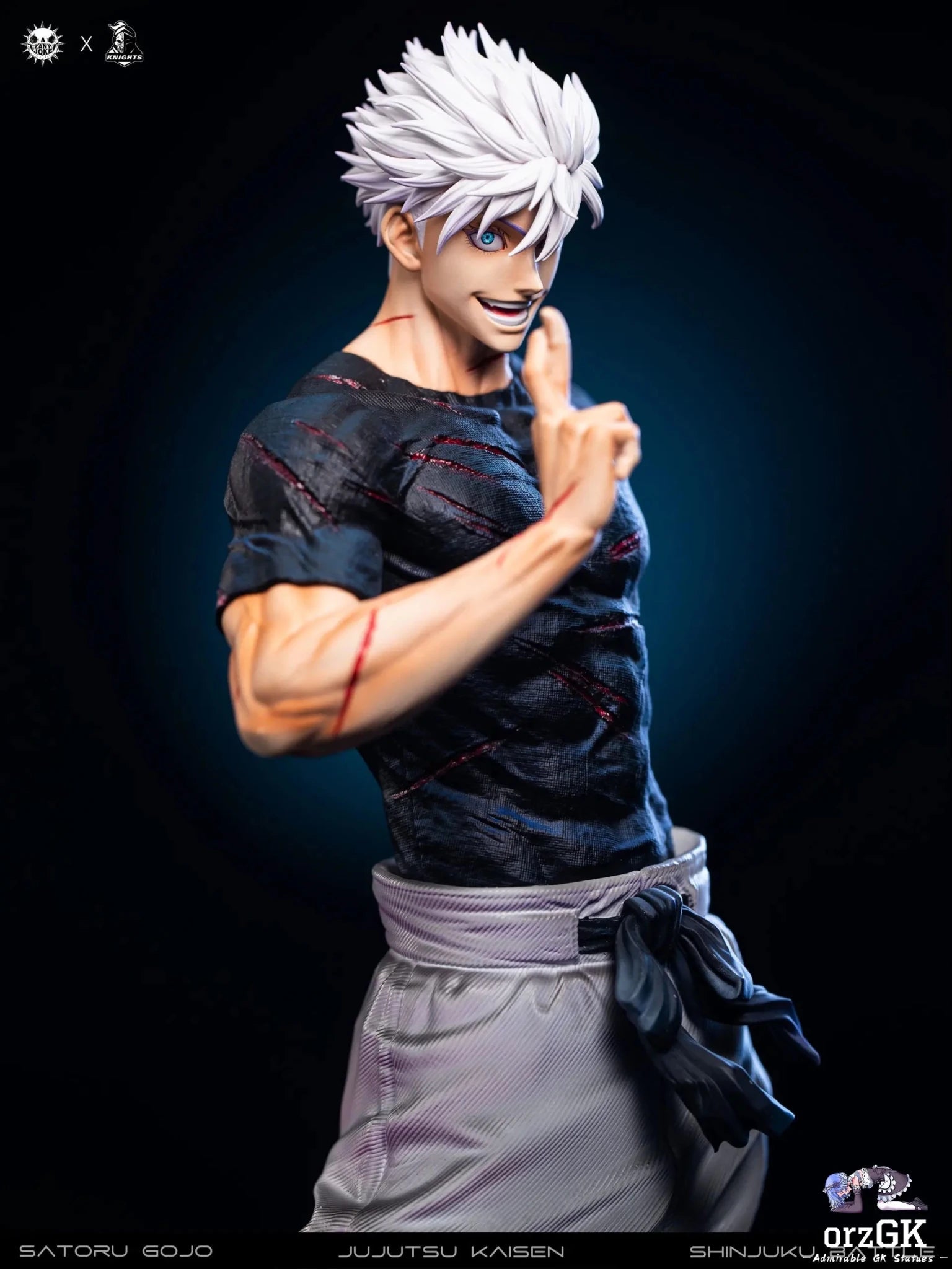 ZanyJoke Studio & Temple Studio - Jujutsu Kaisen S01 Gojo Satoru, the Battle of the Demon Realm Shinjuku resin statue Navy Toys anime figure