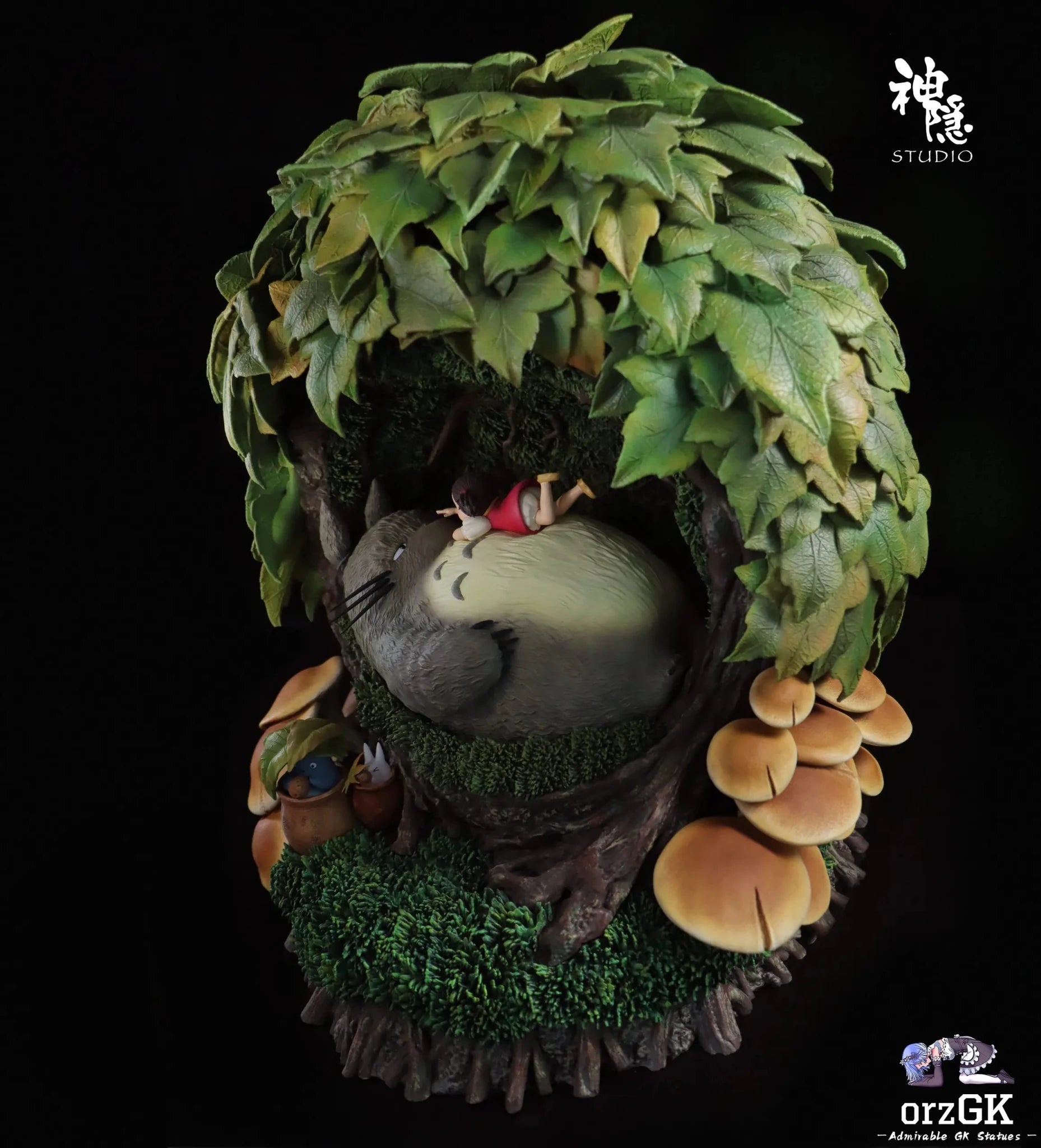 Shen Yin Studio - My Neighbor Totoro Silhouette Moment Series Resting in the Tree Hole resin statue Navy Toys anime figure