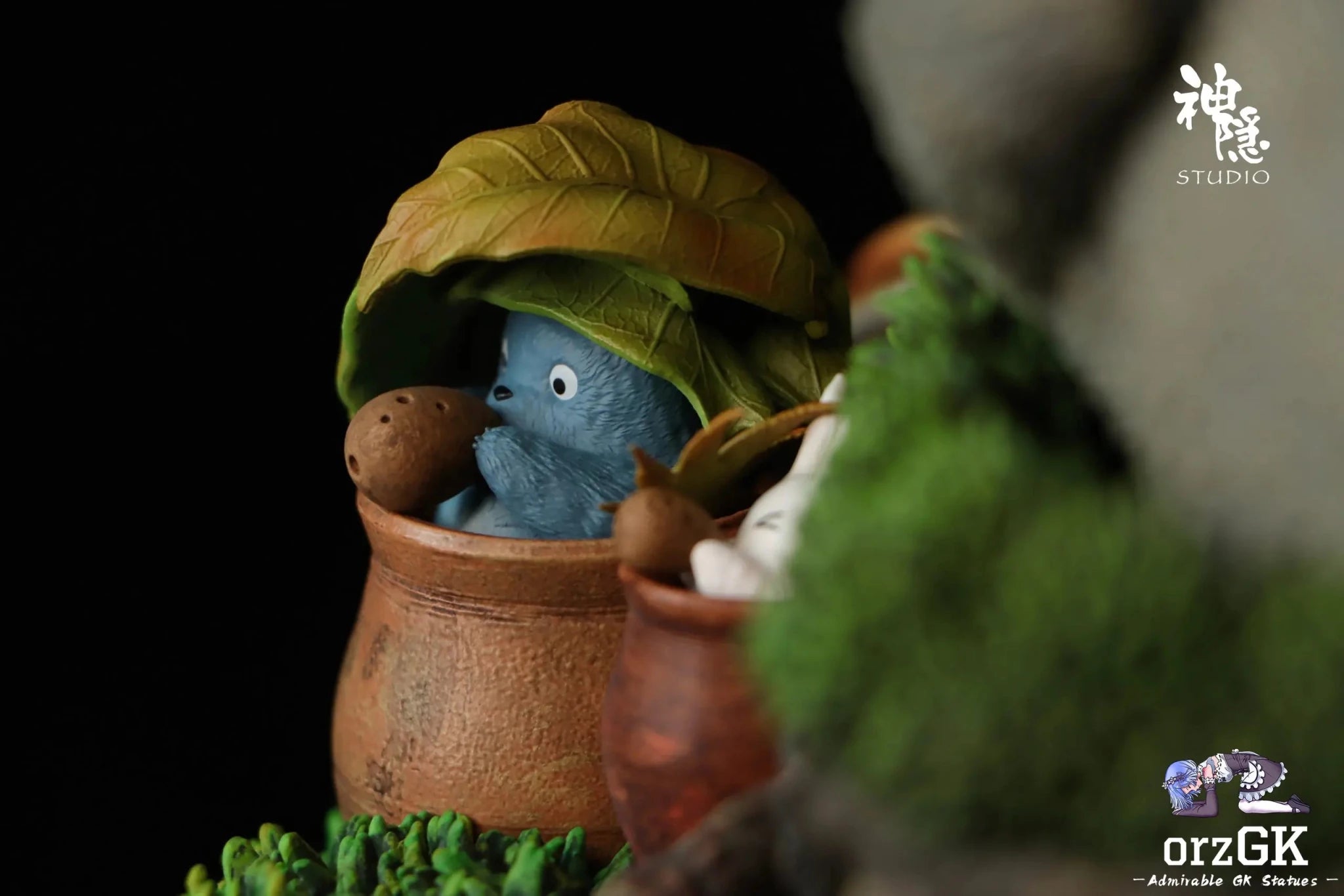 Shen Yin Studio - My Neighbor Totoro Silhouette Moment Series Resting in the Tree Hole resin statue Navy Toys anime figure