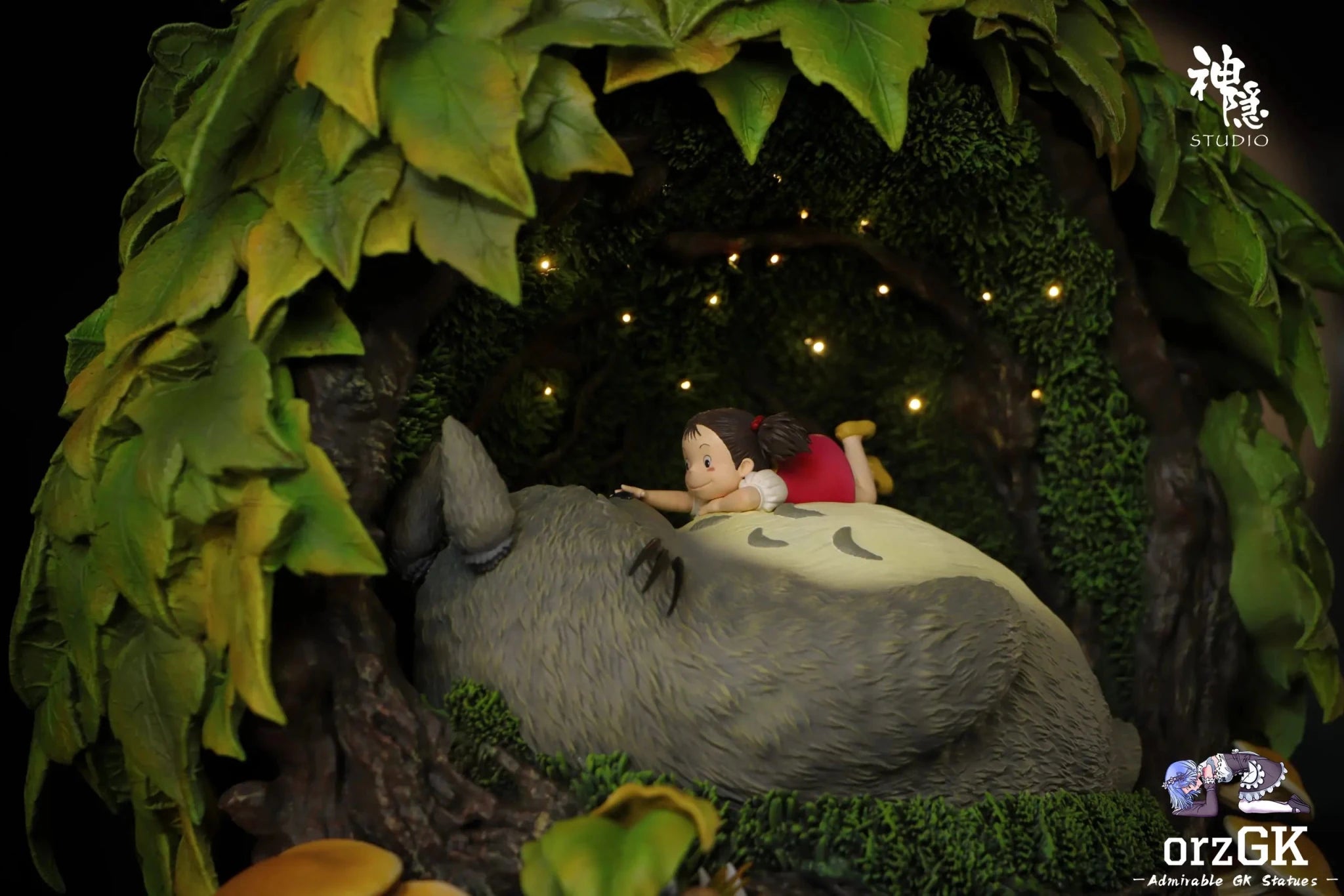 Shen Yin Studio - My Neighbor Totoro Silhouette Moment Series Resting in the Tree Hole resin statue Navy Toys anime figure