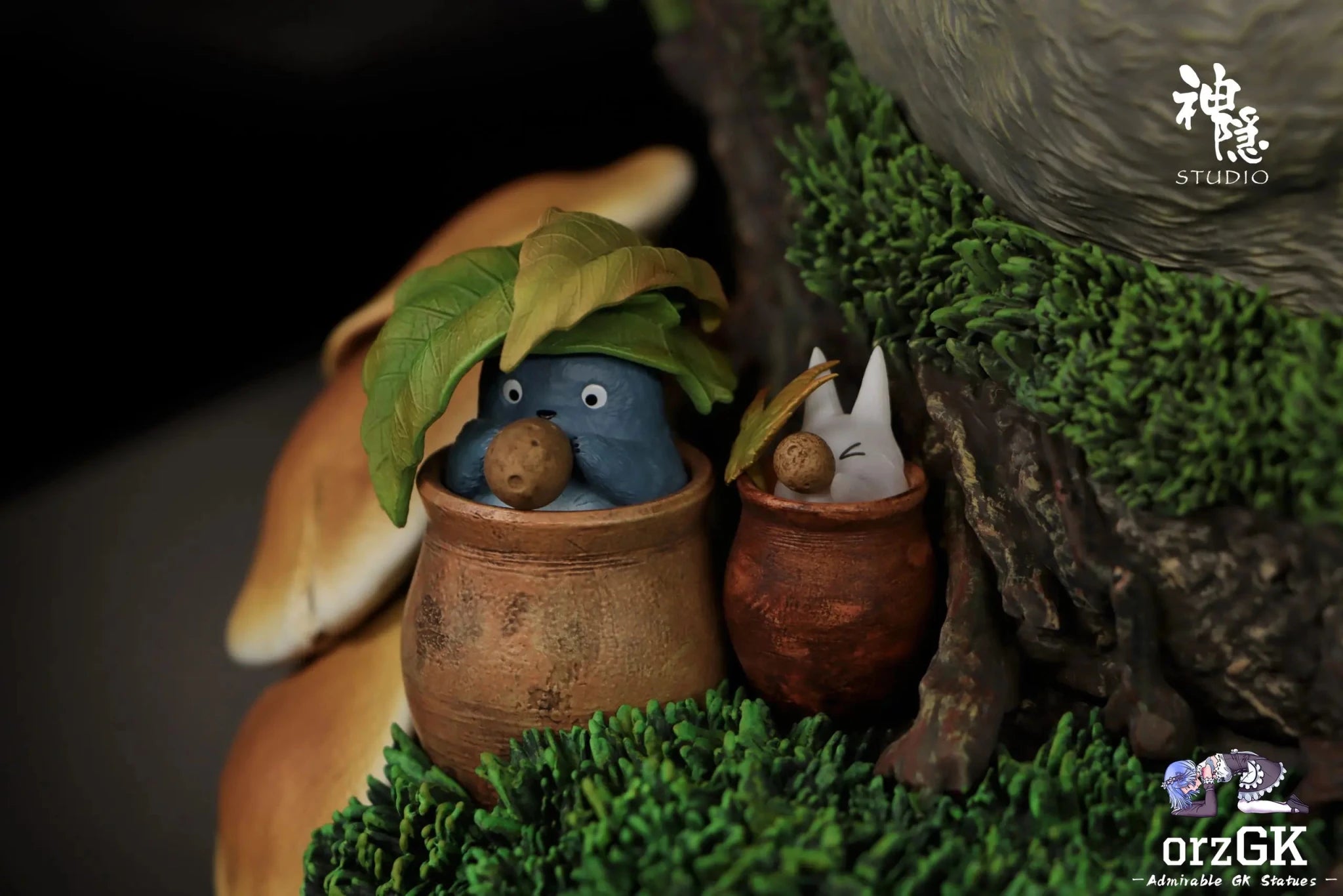 Shen Yin Studio - My Neighbor Totoro Silhouette Moment Series Resting in the Tree Hole resin statue Navy Toys anime figure