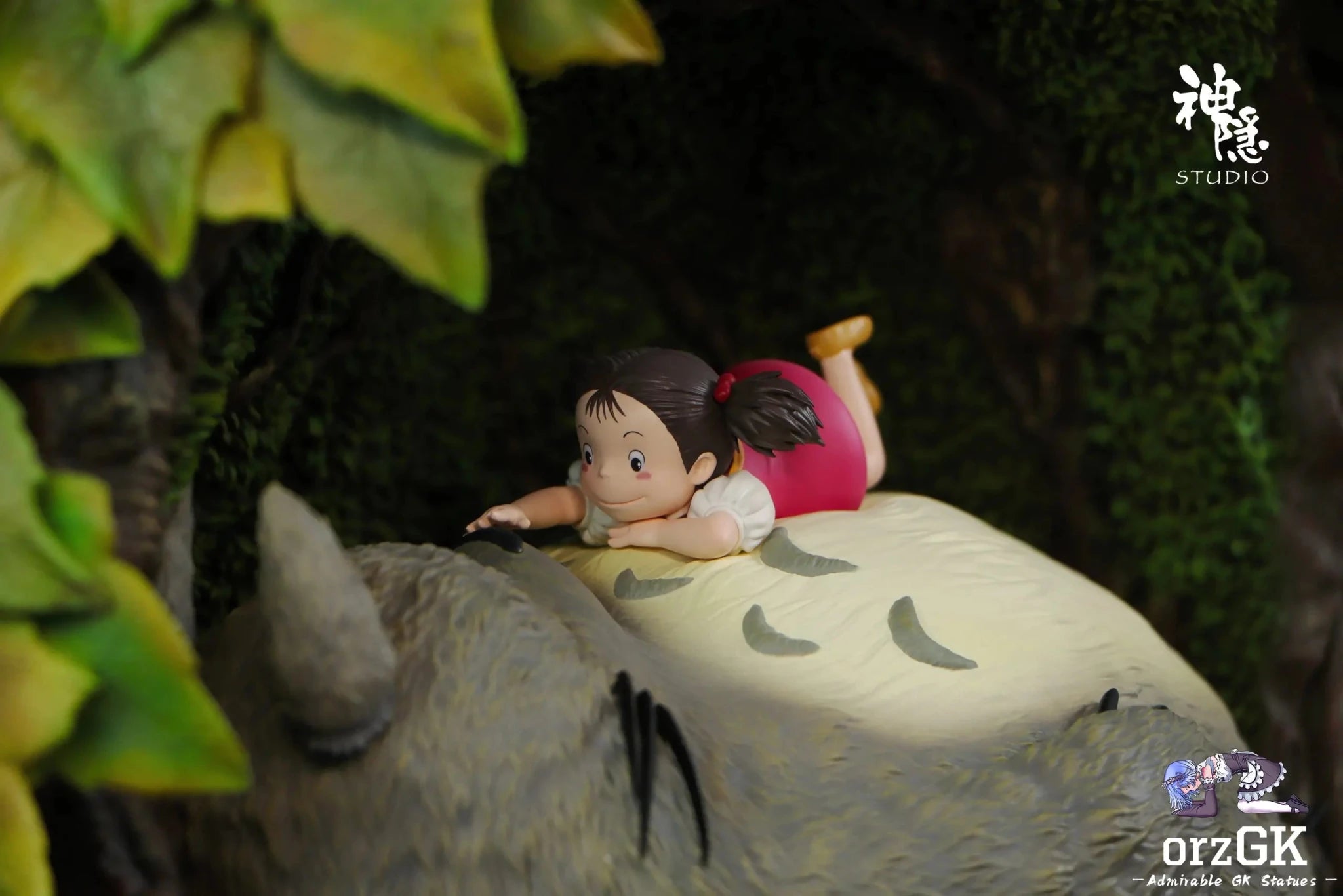 Shen Yin Studio - My Neighbor Totoro Silhouette Moment Series Resting in the Tree Hole resin statue Navy Toys anime figure
