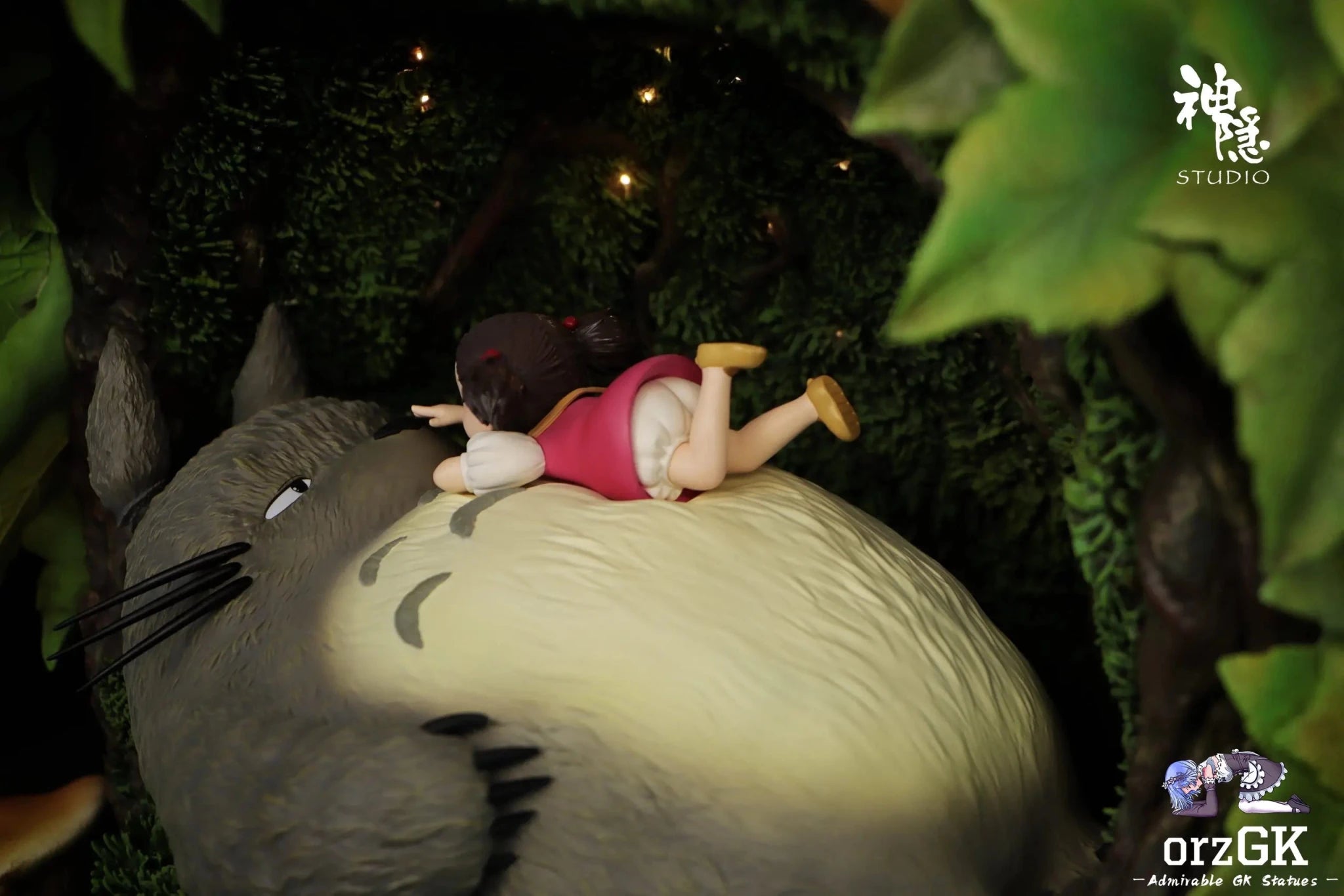 Shen Yin Studio - My Neighbor Totoro Silhouette Moment Series Resting in the Tree Hole resin statue Navy Toys anime figure