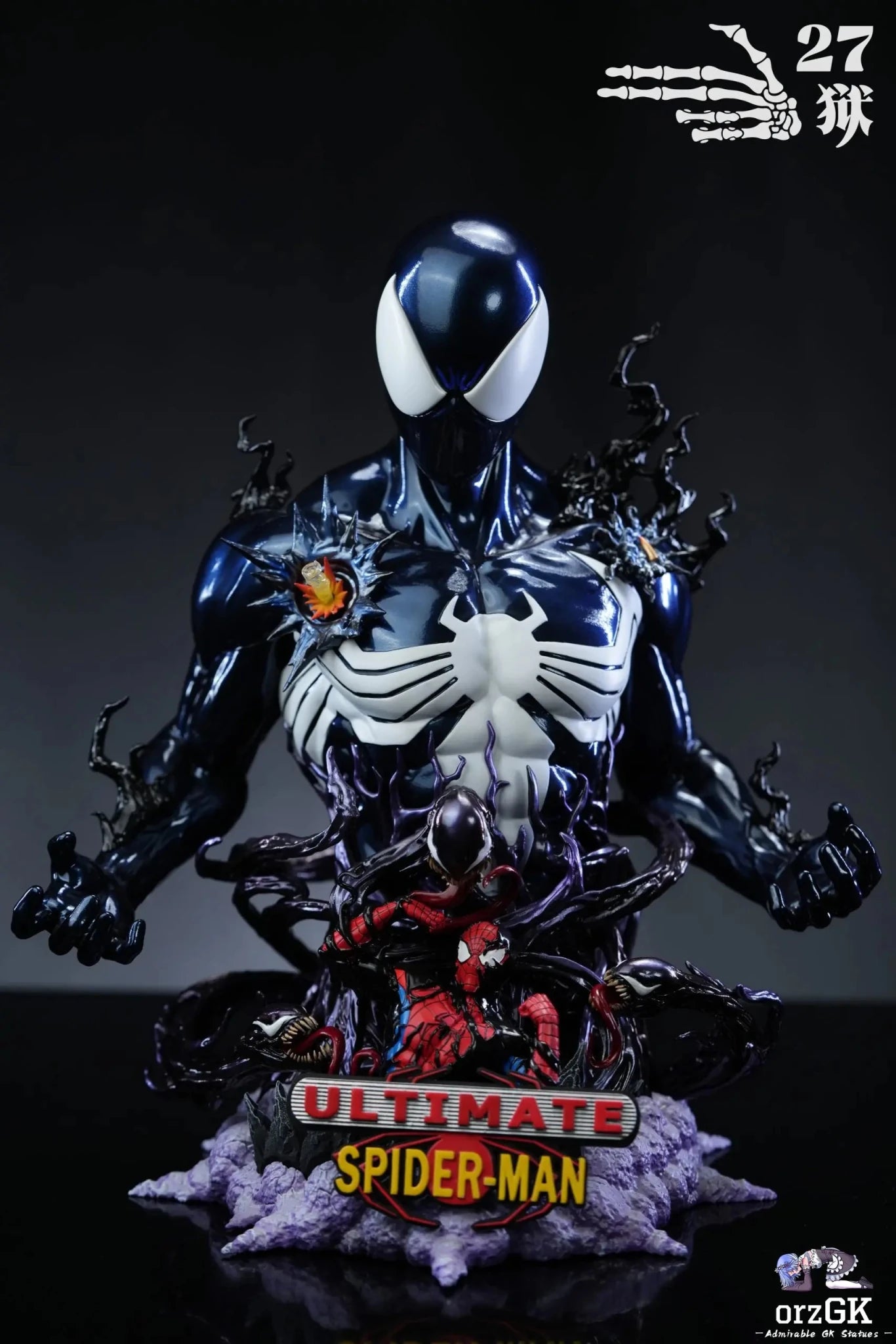 27abyss Studio - Marvel Spider - Man Bust Series 2 Symbiosis resin statue Navy Toys anime figure