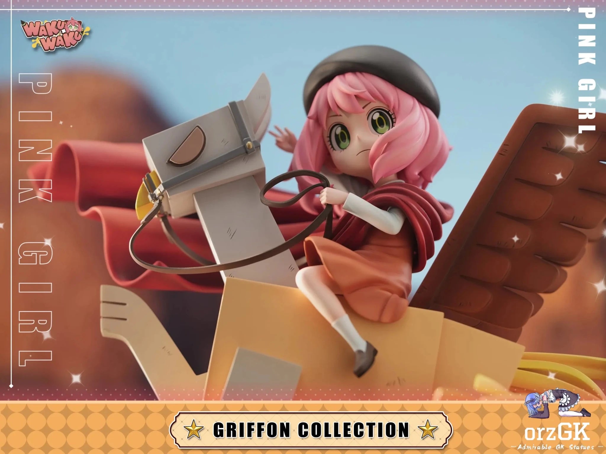 WakuWaku Studio - Spy x Family Anya cos Napoleon Crossing the Alps resin statue Navy Toys anime figure