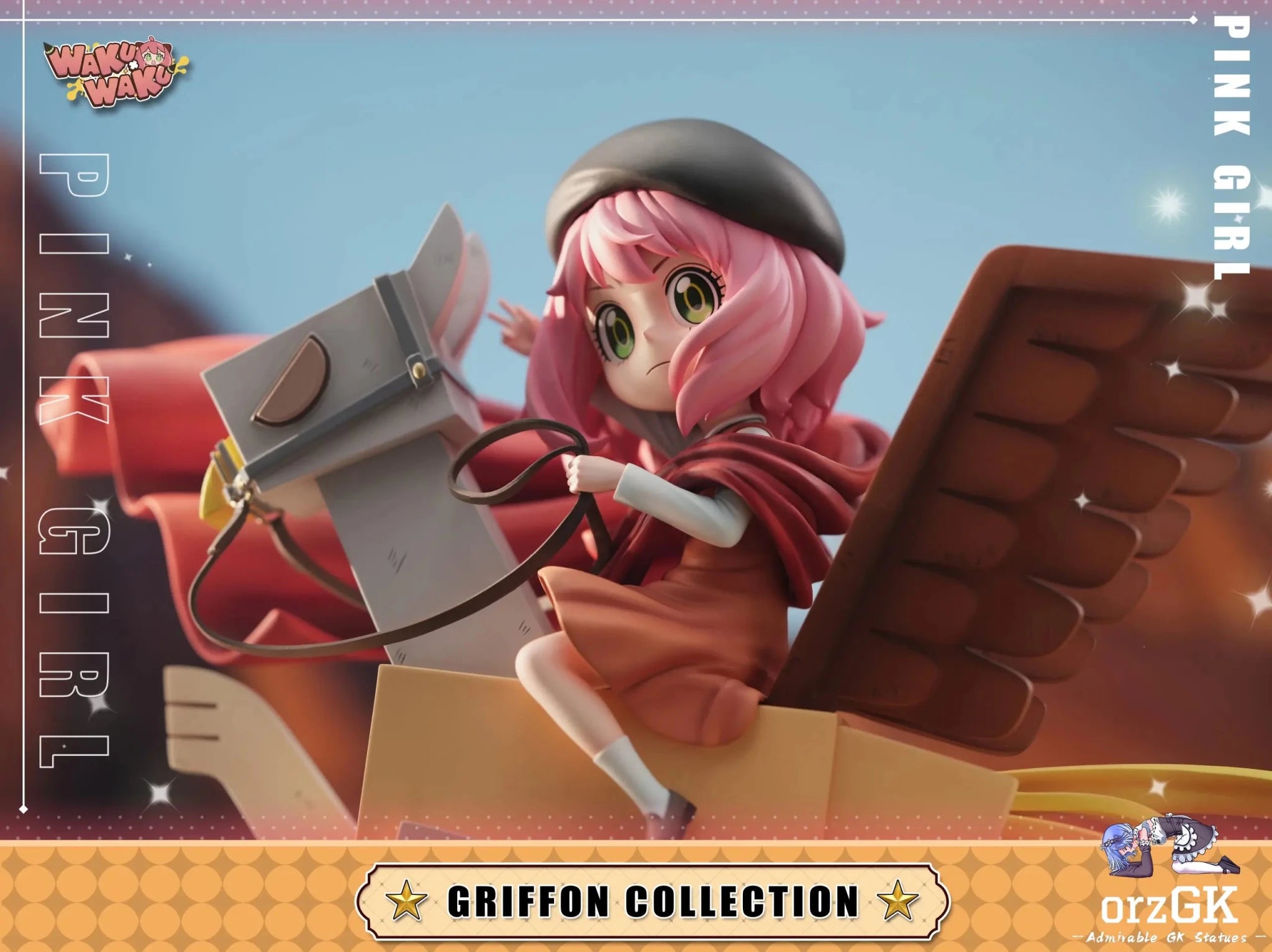 WakuWaku Studio - Spy x Family Anya cos Napoleon Crossing the Alps resin statue Navy Toys anime figure