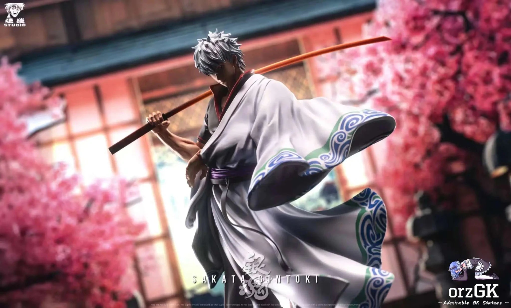 Hun Dan Studio - Gin Tama Gintoki Sakata resin statue Navy Toys anime figure