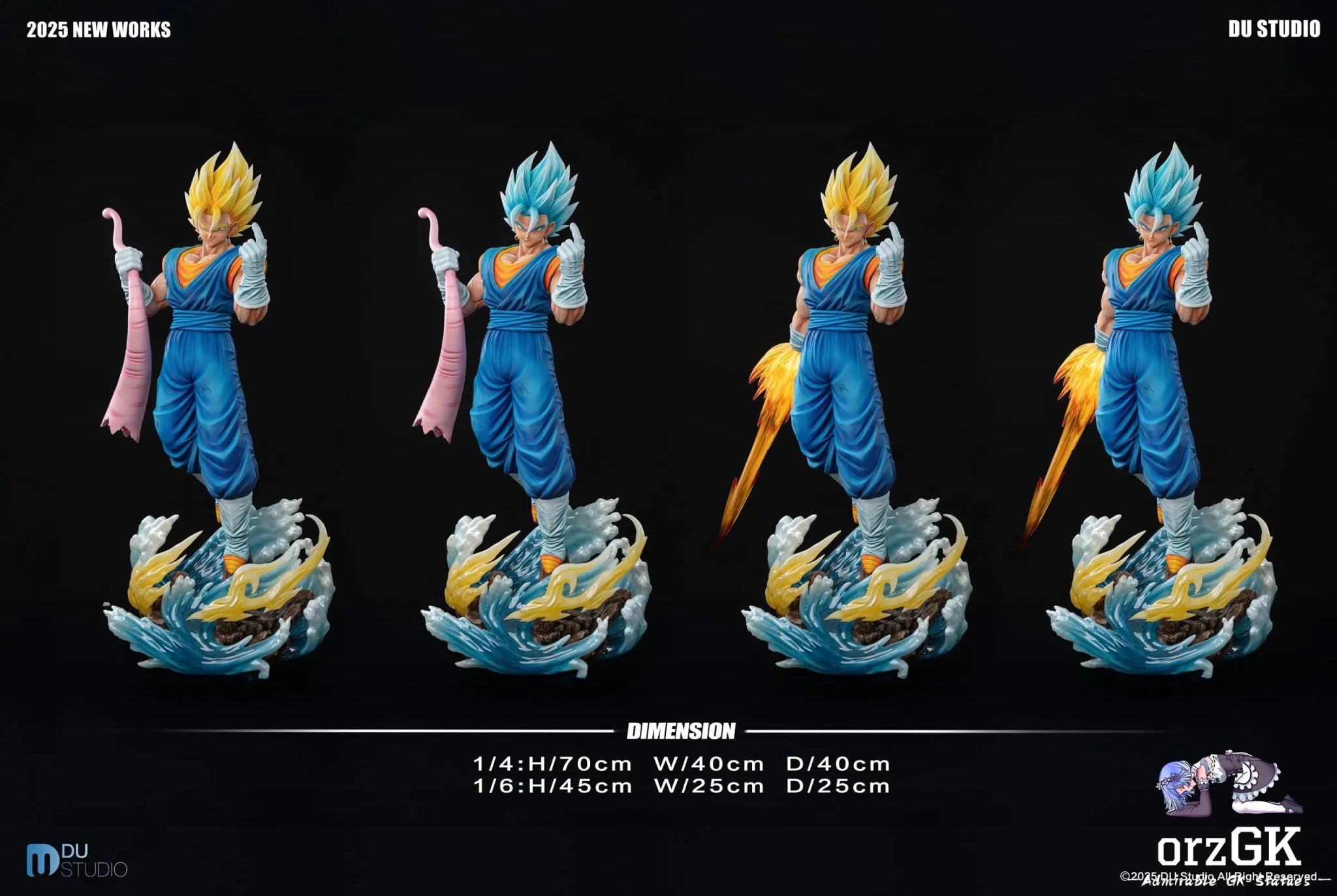 Du Studio - Dragon Ball Vegetto resin statue Navy Toys anime figure