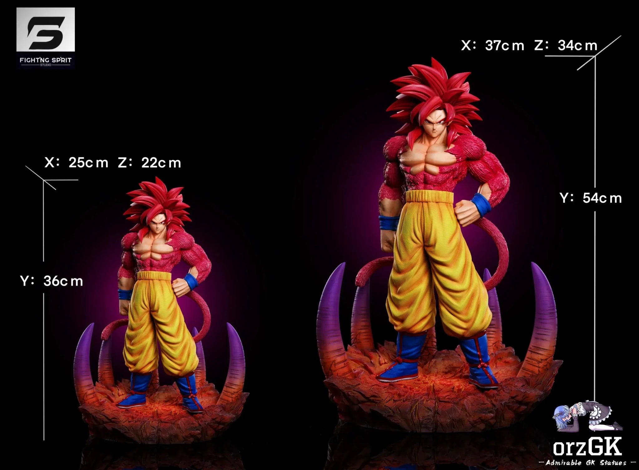 Fighting Sprit Studio - Dragon Ball DAIMA Super Saiyan 4 Goku resin statue Navy Toys anime figure