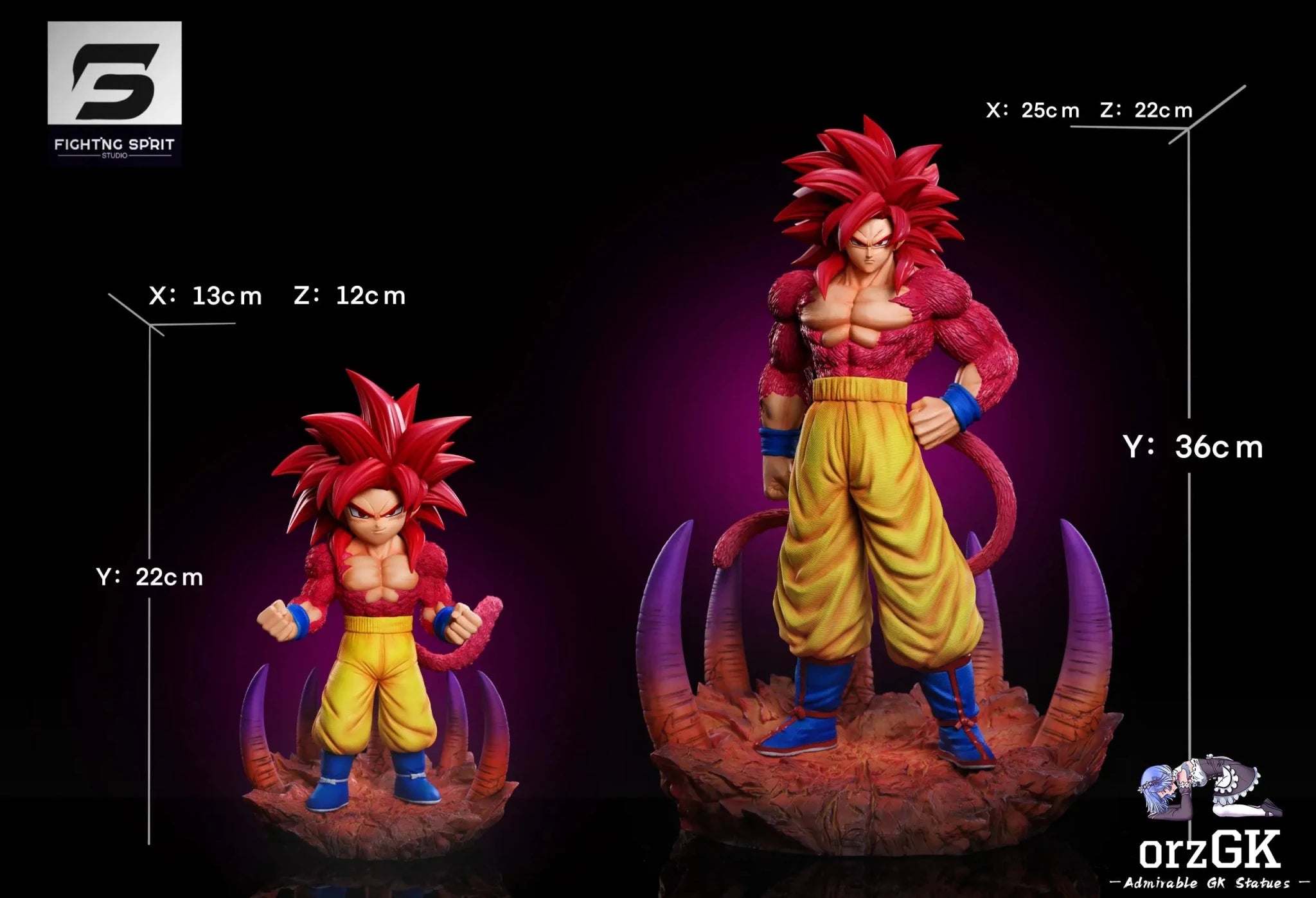 Fighting Sprit Studio - Dragon Ball DAIMA Super Saiyan 4 Goku resin statue Navy Toys anime figure