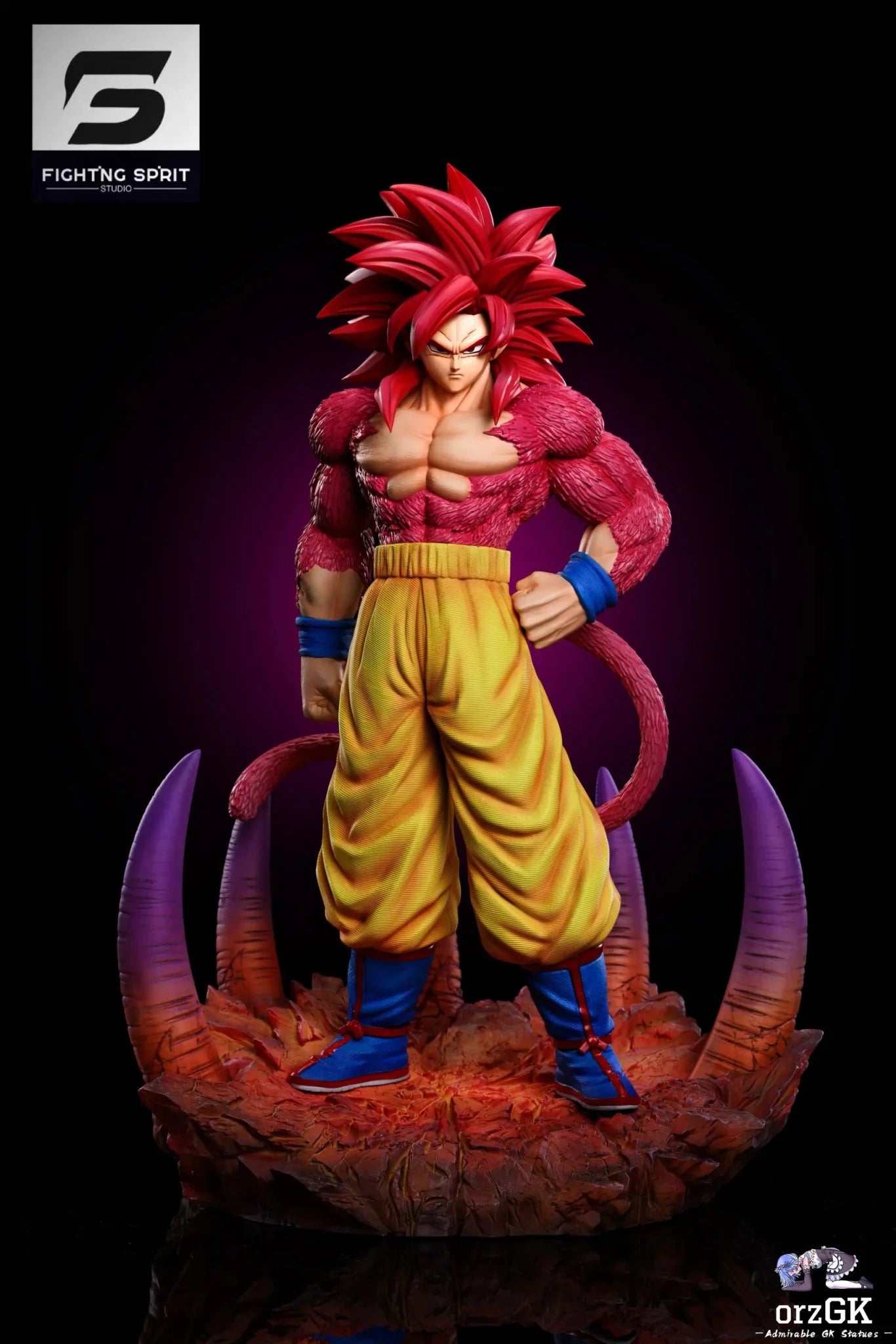 Fighting Sprit Studio - Dragon Ball DAIMA Super Saiyan 4 Goku resin statue Navy Toys anime figure