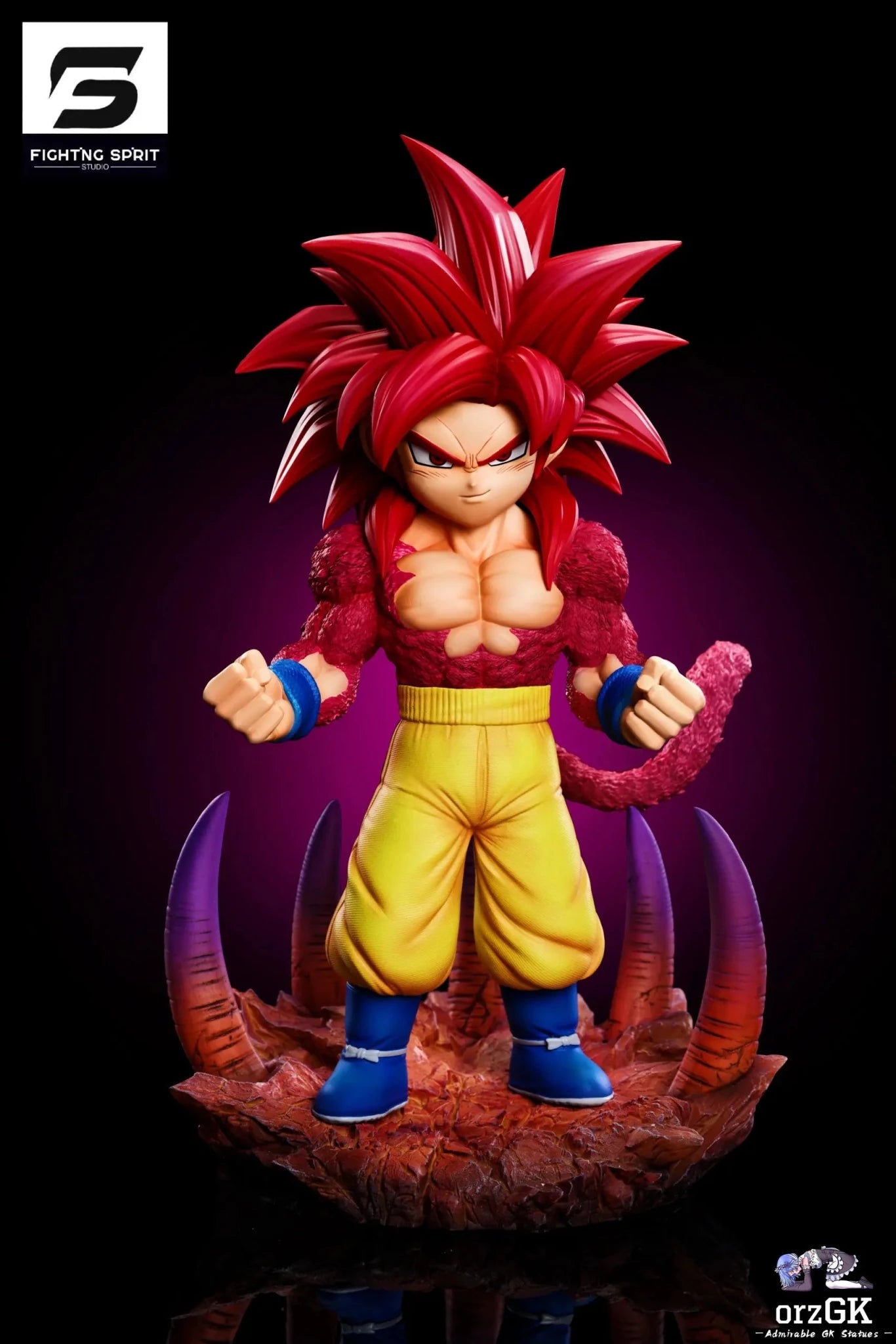 Fighting Sprit Studio - Dragon Ball DAIMA Super Saiyan 4 Goku resin statue Navy Toys anime figure