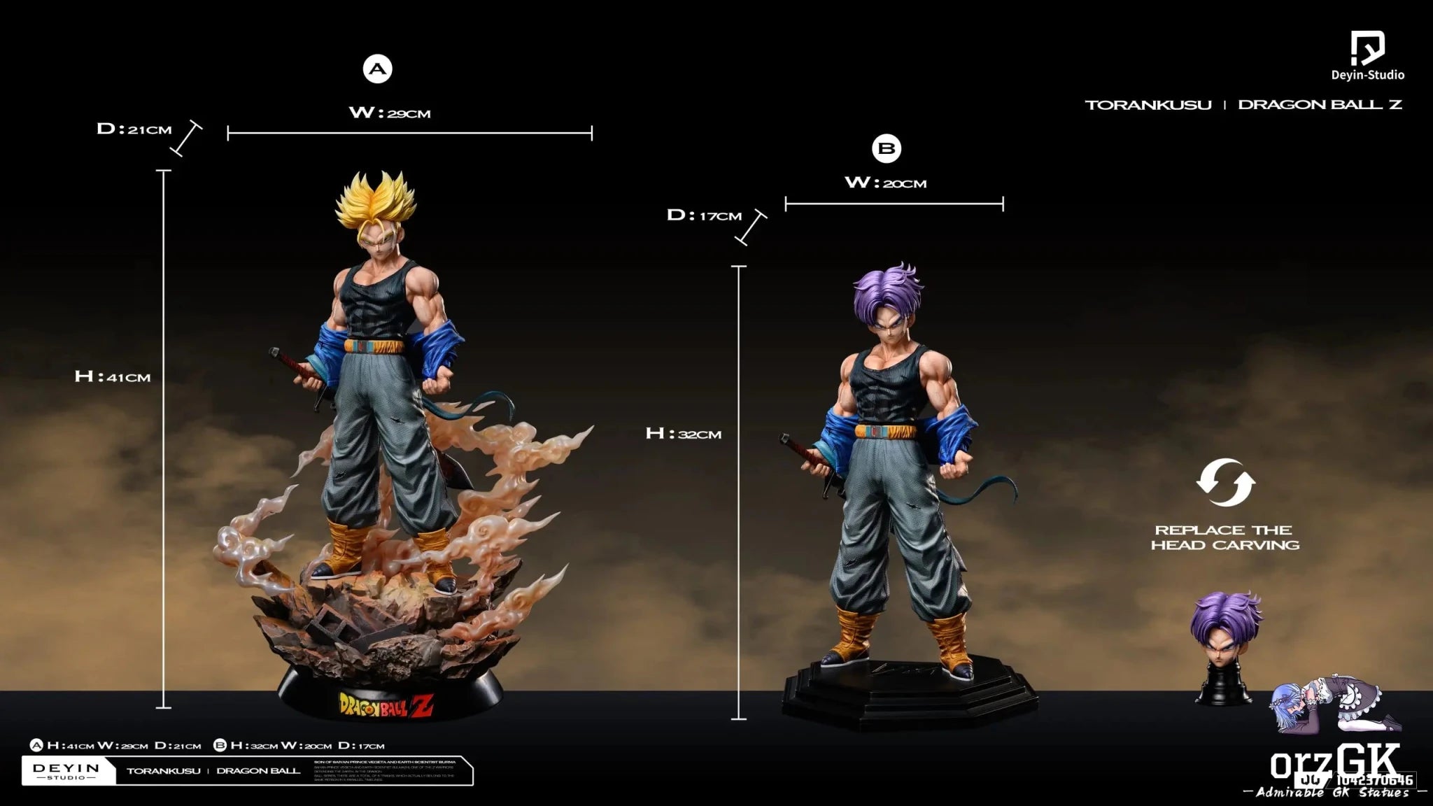 Deyin Studio - Dragon Ball Future Trunks resin statue Navy Toys anime figure