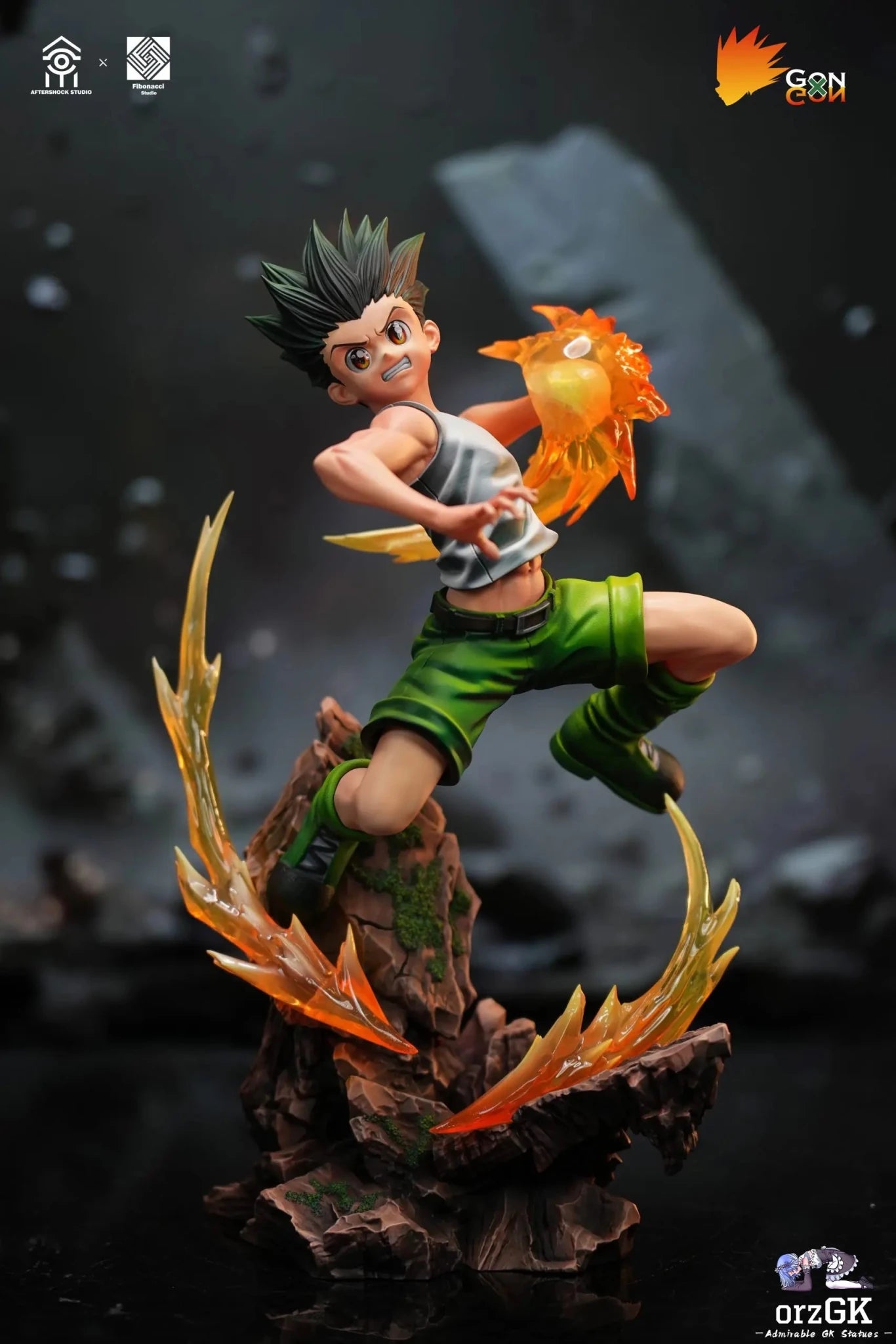 Aftershock Studio & Fibonacci Studio - HUNTER × HUNTER Killua Zoldyck & Gon Freecss resin statue Navy Toys anime figure
