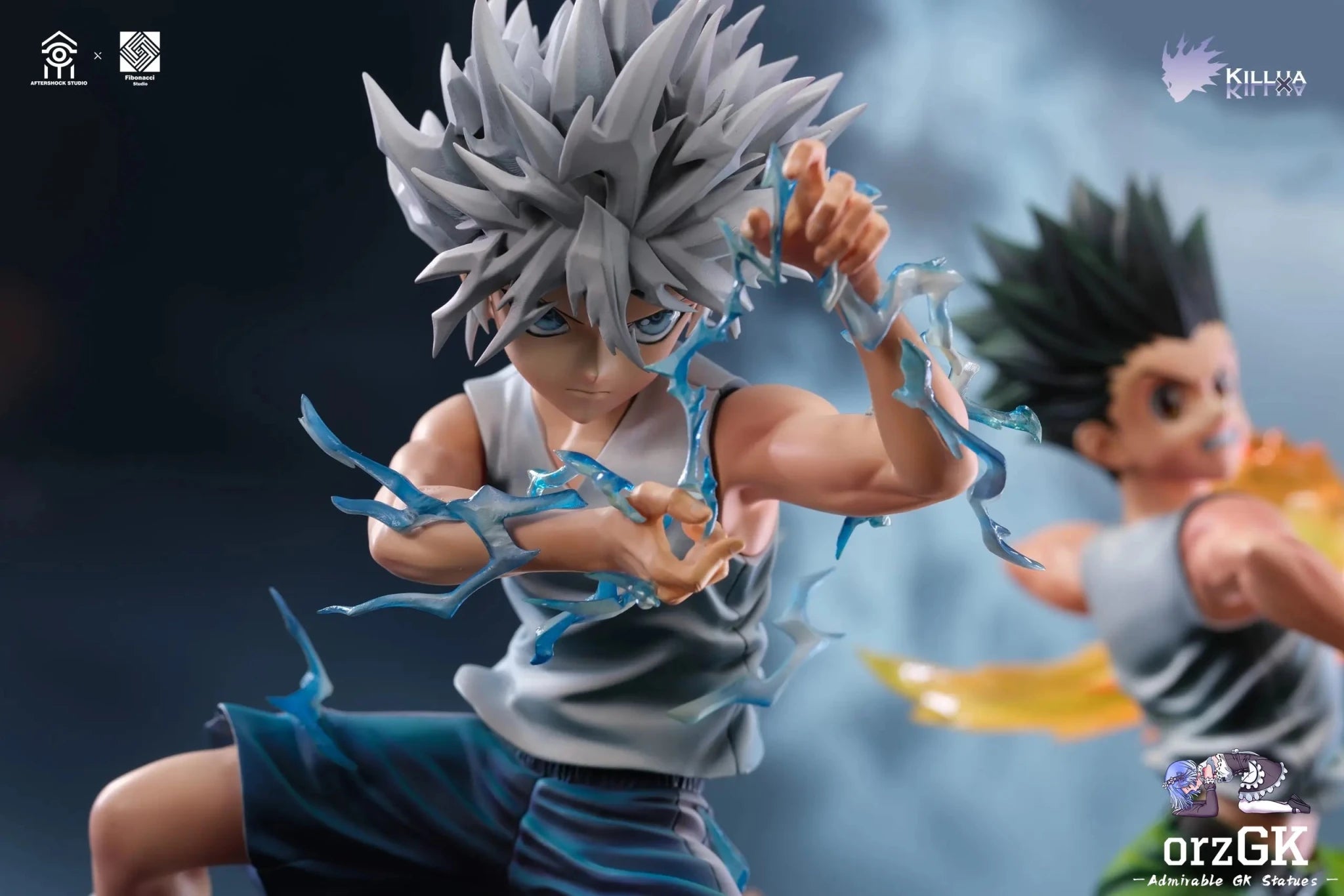 Aftershock Studio & Fibonacci Studio - HUNTER × HUNTER Killua Zoldyck & Gon Freecss resin statue Navy Toys anime figure