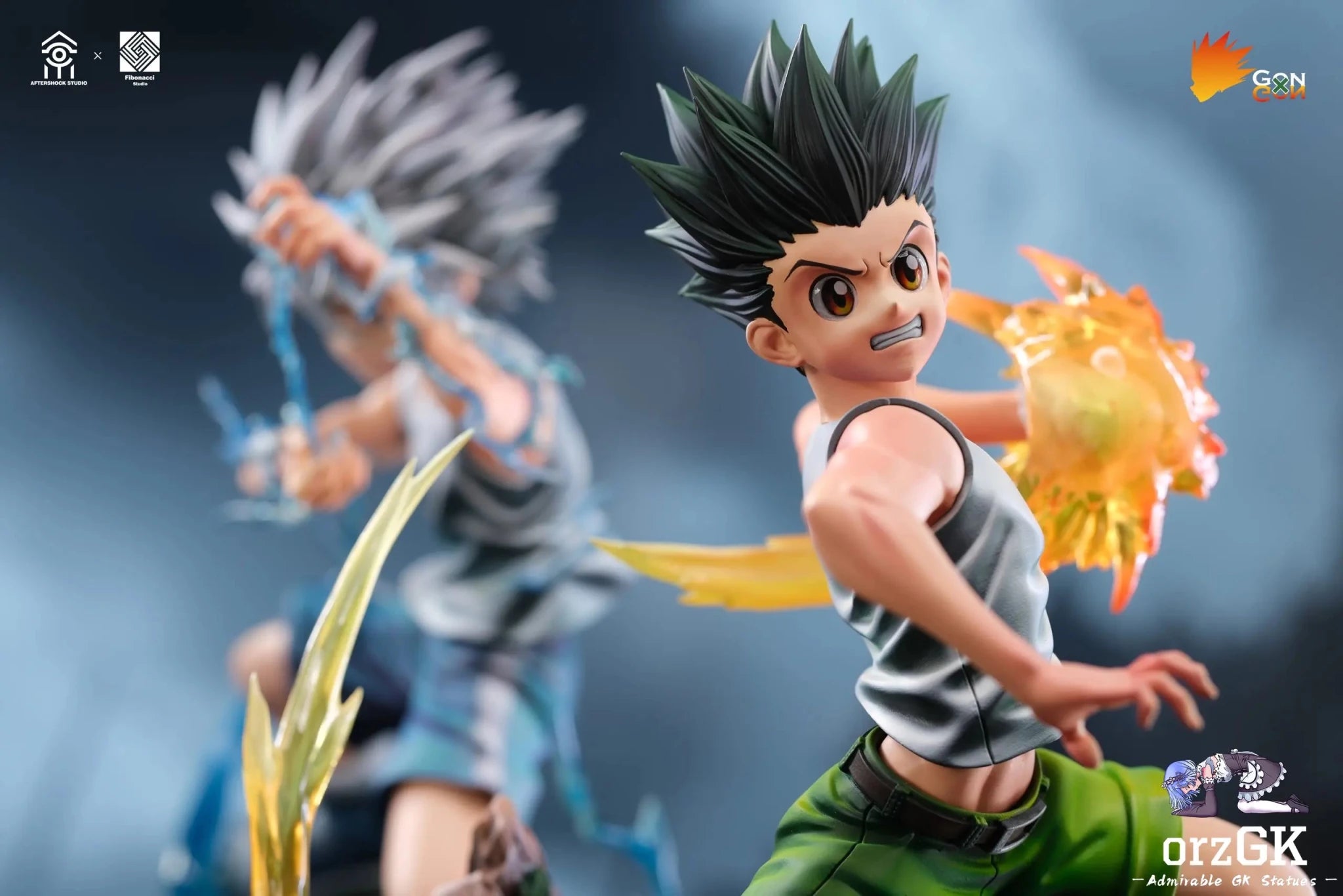 Aftershock Studio & Fibonacci Studio - HUNTER × HUNTER Killua Zoldyck & Gon Freecss resin statue Navy Toys anime figure