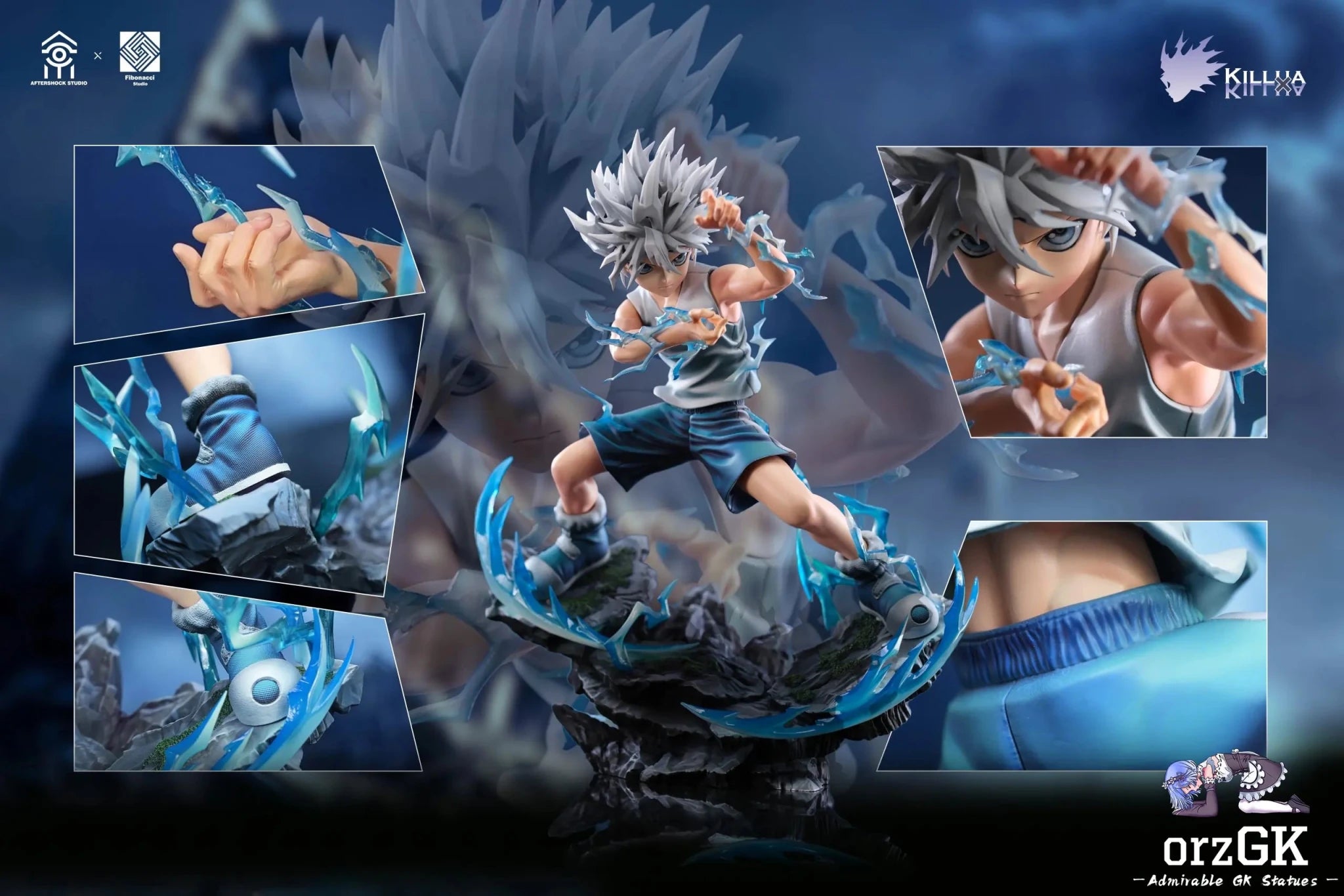 Aftershock Studio & Fibonacci Studio - HUNTER × HUNTER Killua Zoldyck & Gon Freecss resin statue Navy Toys anime figure