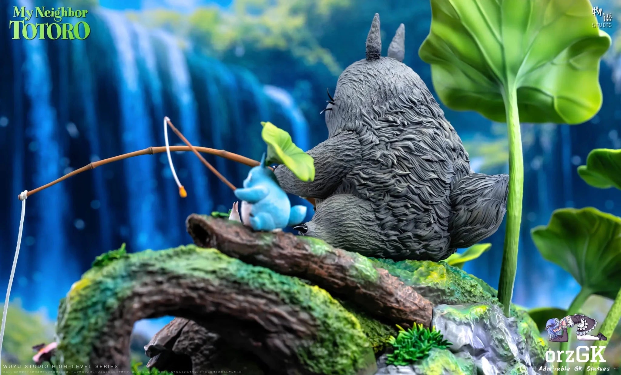 Wu Yu Studio - My Neighbor Totoro Memories Series 01 Totoro by the Lotus Pond resin statue Navy Toys anime figure