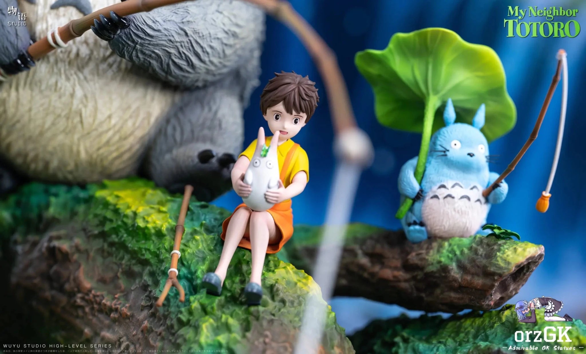 Wu Yu Studio - My Neighbor Totoro Memories Series 01 Totoro by the Lotus Pond resin statue Navy Toys anime figure