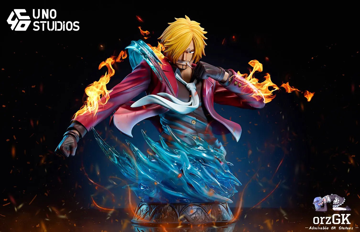 UNO Studio - One Piece 1/4 Sanji resin statue Navy Toys anime figure