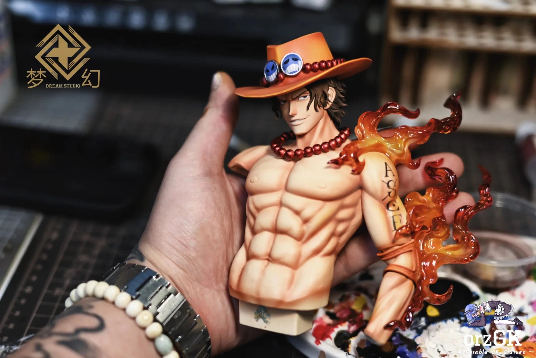 Dream Studio - One Piece Ace's hat - trick debuts resin statue Navy Toys anime figure