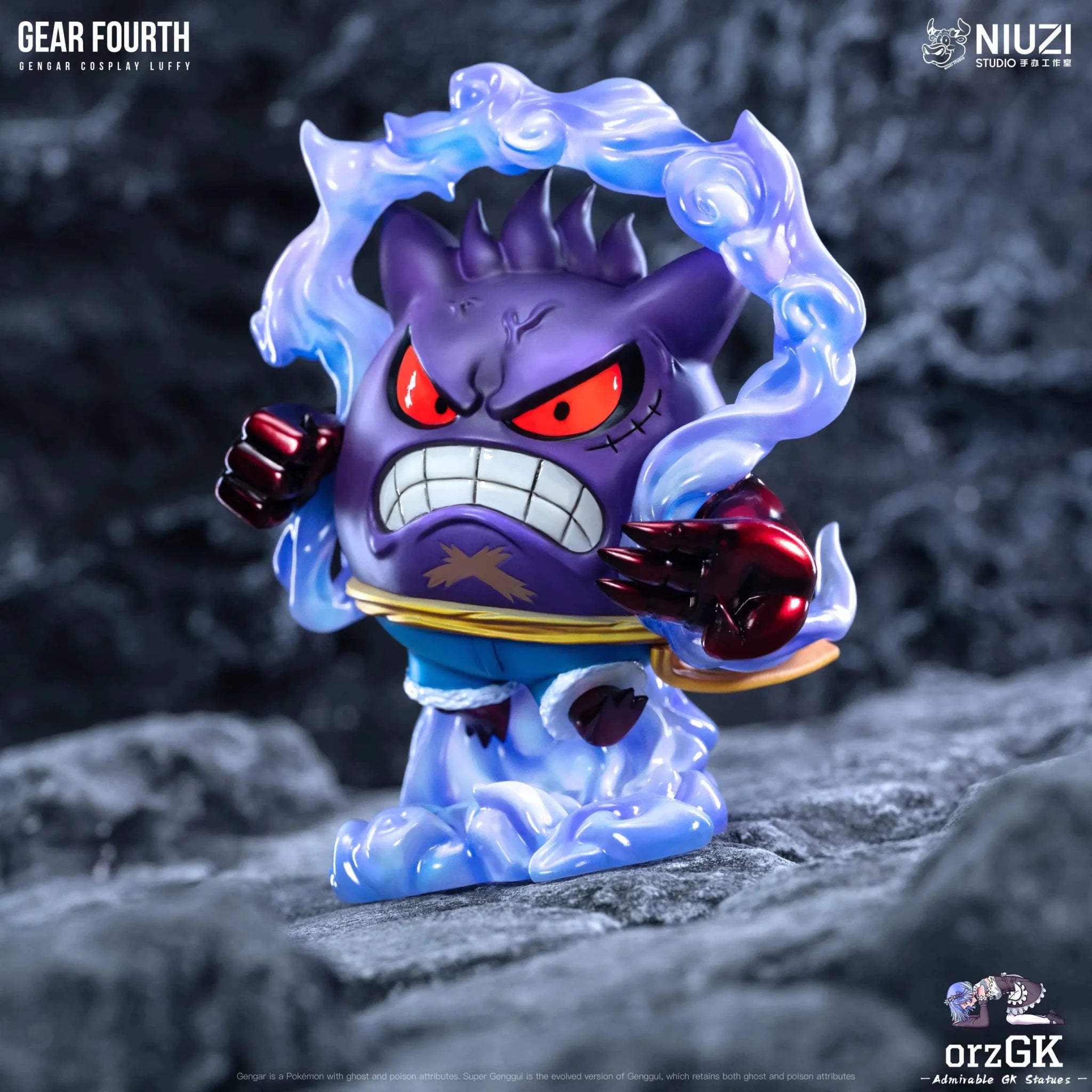 NIUZI Studio - Pokémon Gear 4 Gengar resin statue Navy Toys anime figure