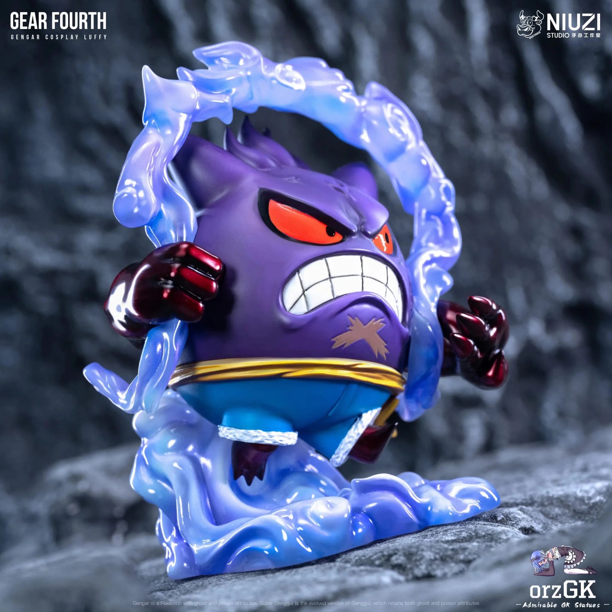 NIUZI Studio - Pokémon Gear 4 Gengar resin statue Navy Toys anime figure