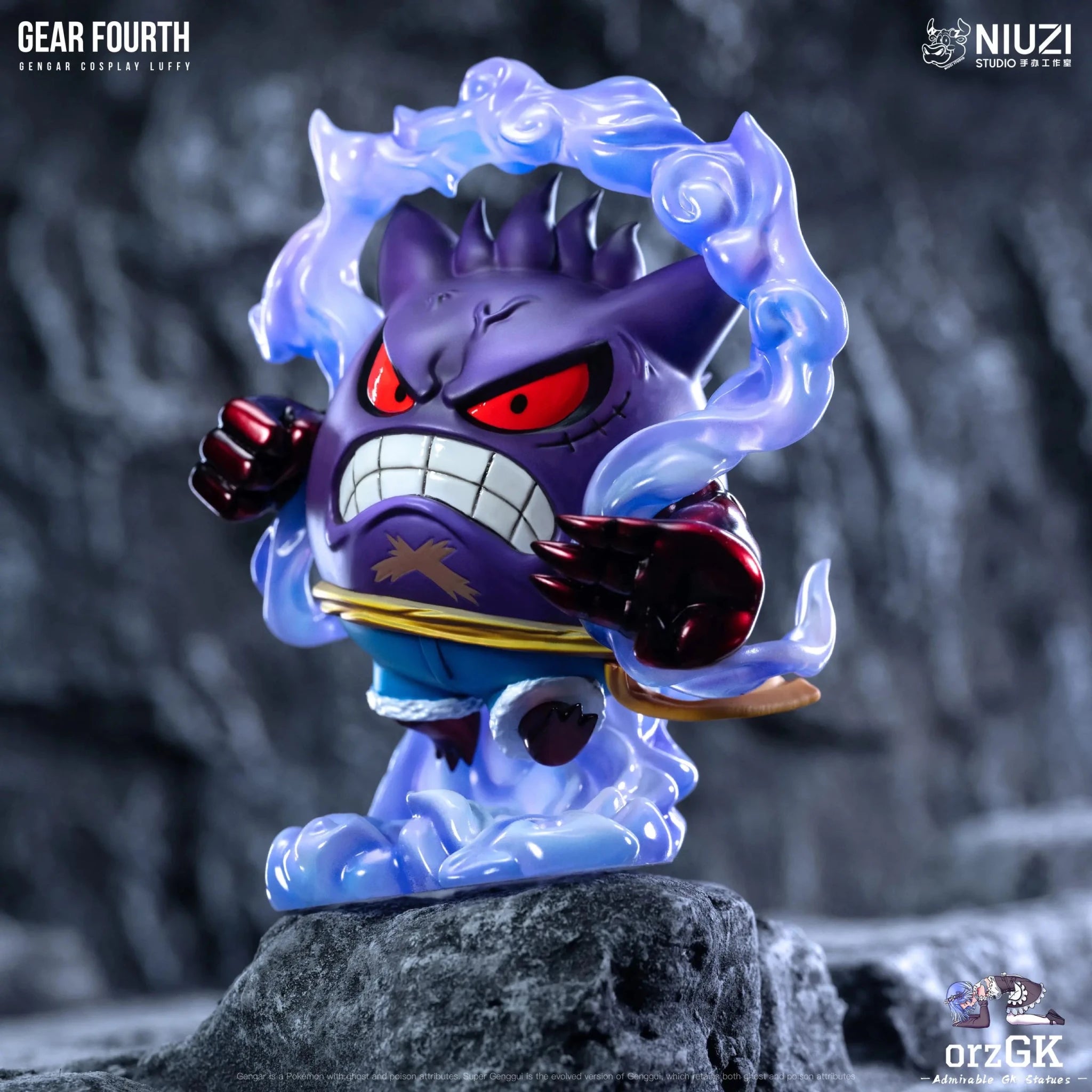 NIUZI Studio - Pokémon Gear 4 Gengar resin statue Navy Toys anime figure