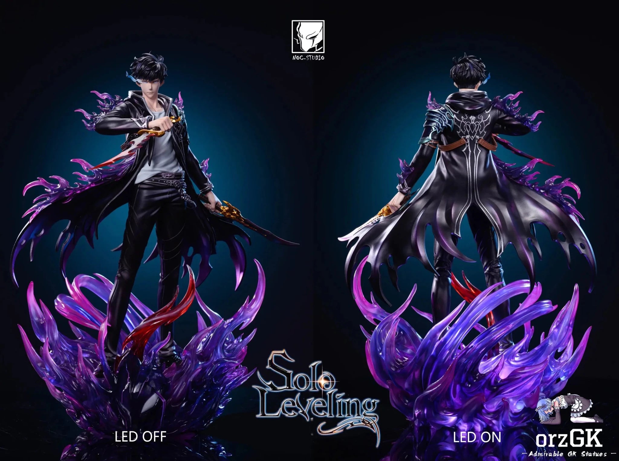 Noc Studio - Solo Leveing Shadow King Sung Jin Woo resin statue Navy Toys anime figure