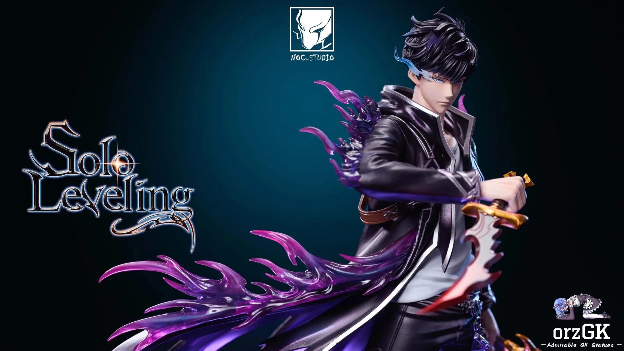 Noc Studio - Solo Leveing Shadow King Sung Jin Woo resin statue Navy Toys anime figure