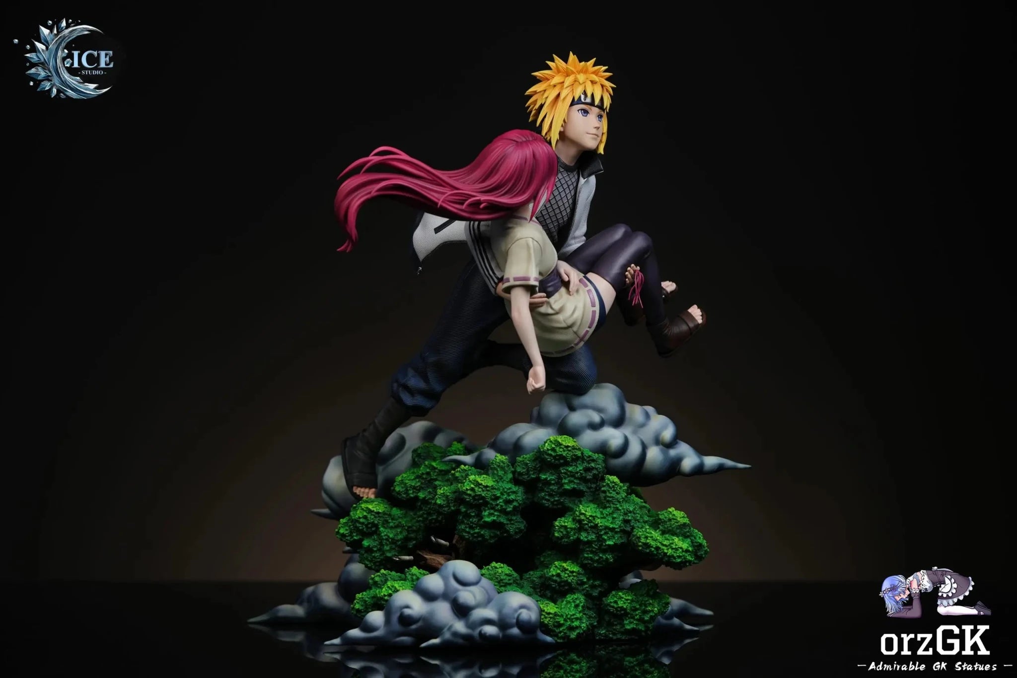 ICE Studio - Naruto Minato & Kushina Under the Moon resin statue Navy Toys anime figure