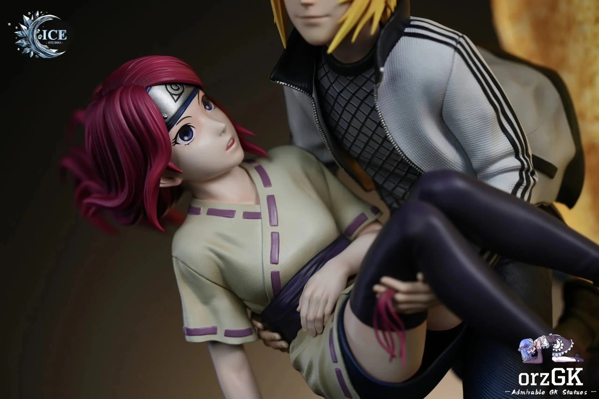 ICE Studio - Naruto Minato & Kushina Under the Moon resin statue Navy Toys anime figure