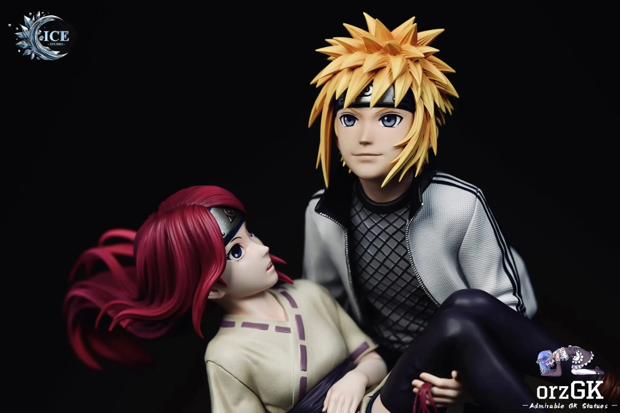 ICE Studio - Naruto Minato & Kushina Under the Moon resin statue Navy Toys anime figure