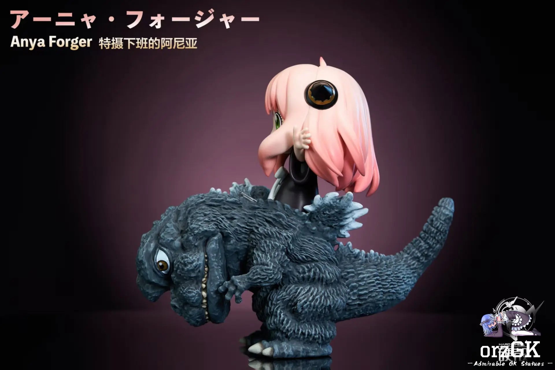 Hard Shell Studio - Spy x Family & Pokemon Pikachu and Anya cosplay Big Monster Series randomly interrupts Anya leaving the set after work resin statue Navy Toys anime figure